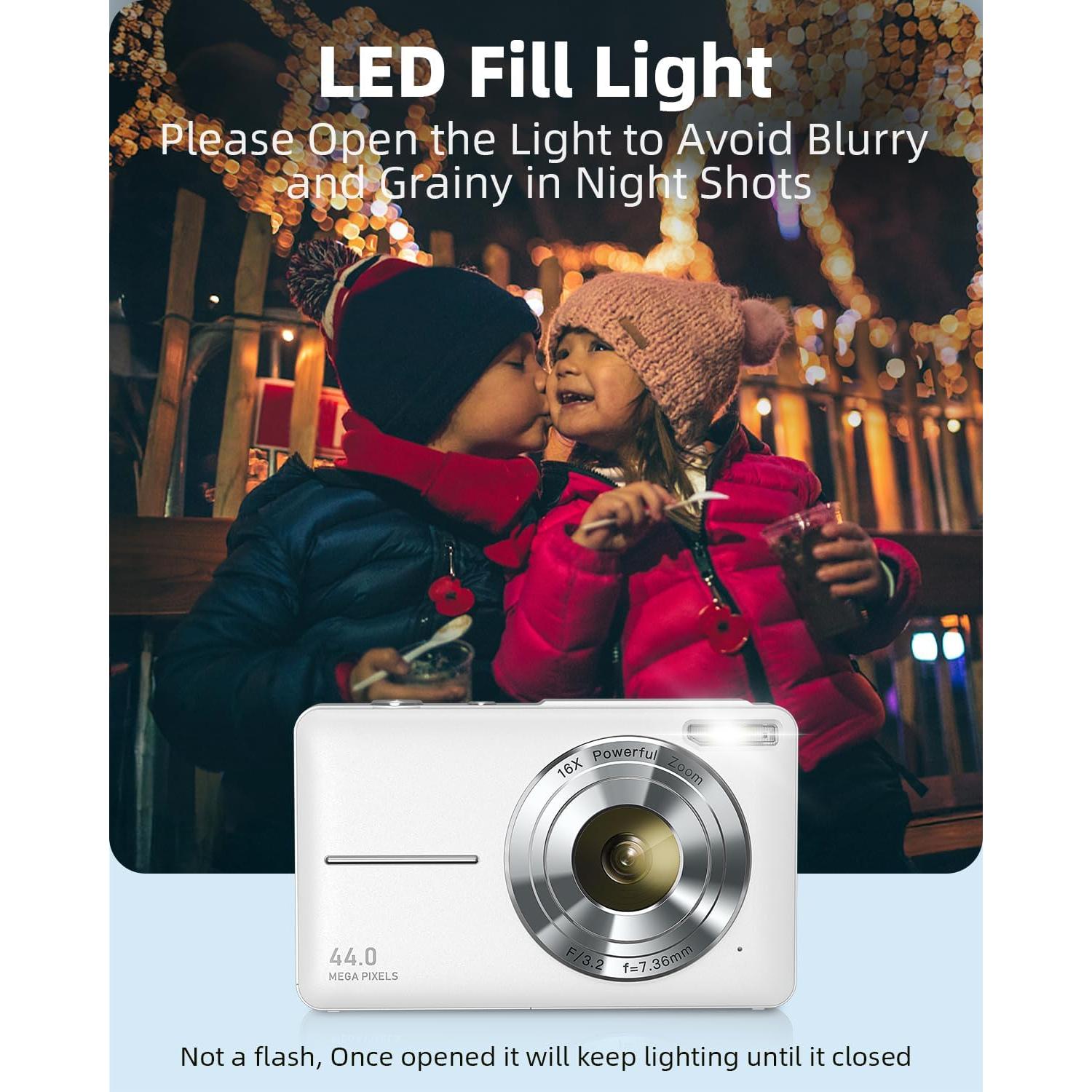 Cámara Digital Camkory US-DC403L-S FHD 1080P 44MP Zoom 16X