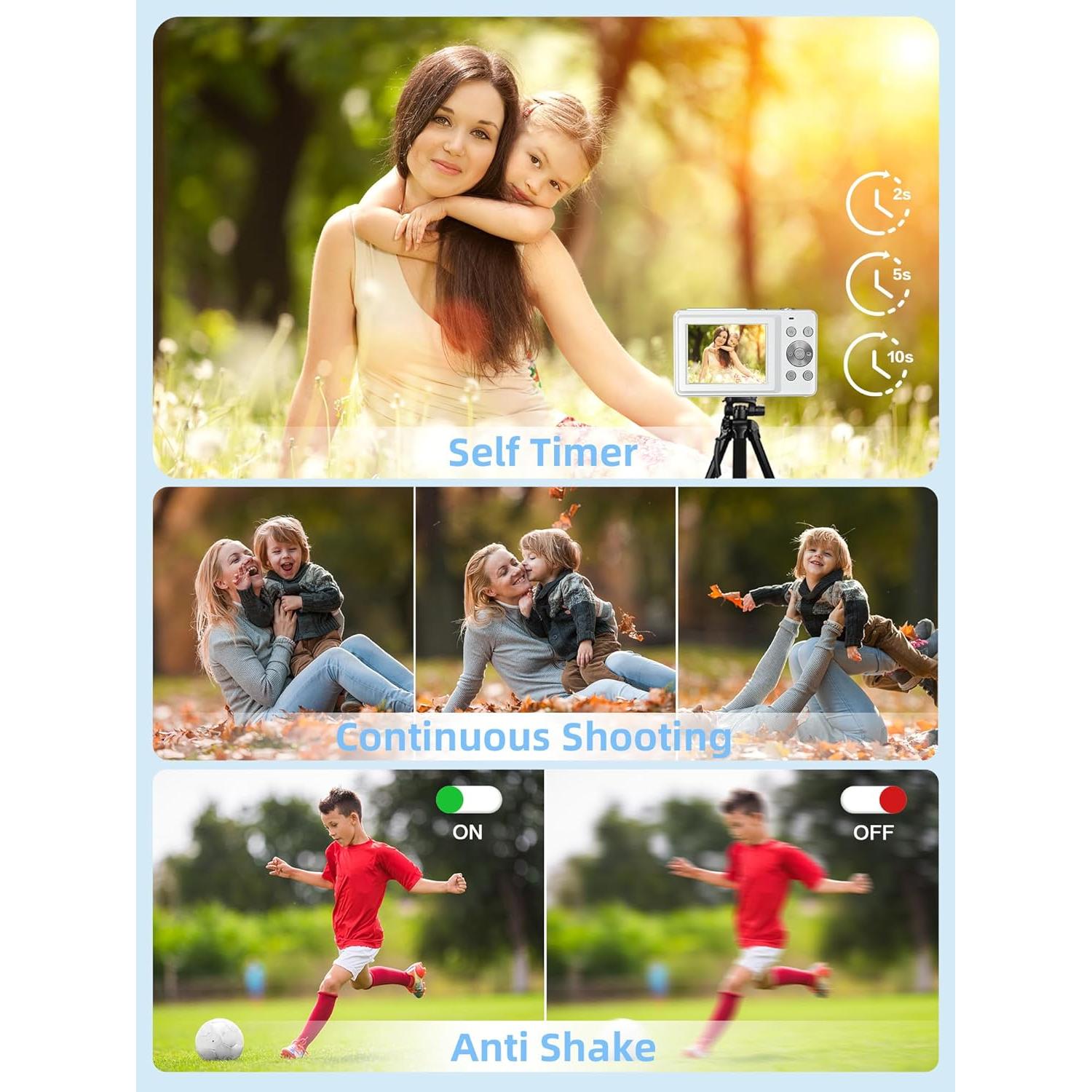 Cámara Digital Camkory US-DC403L-S FHD 1080P 44MP Zoom 16X