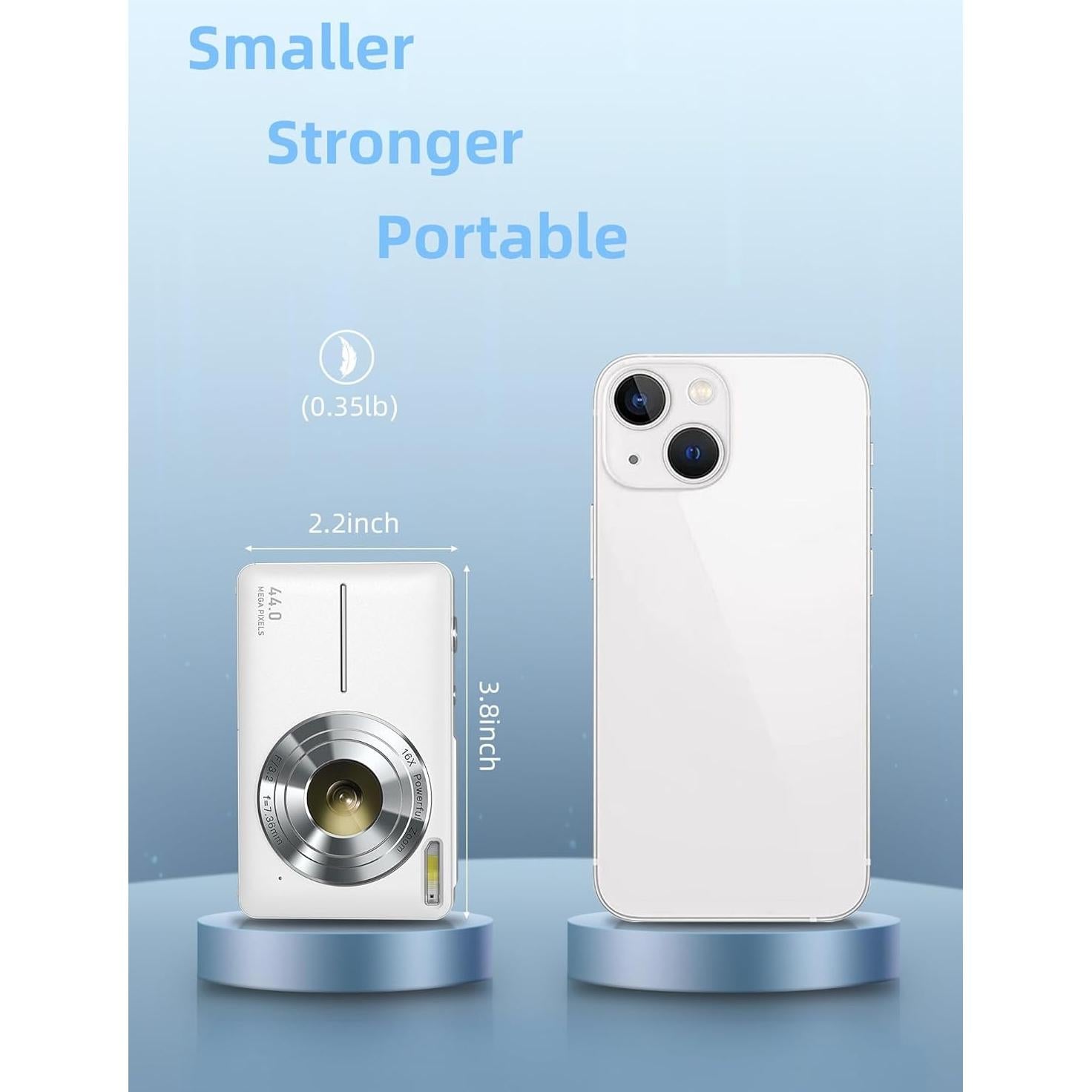 Cámara Digital Camkory US-DC403L-S FHD 1080P 44MP Zoom 16X