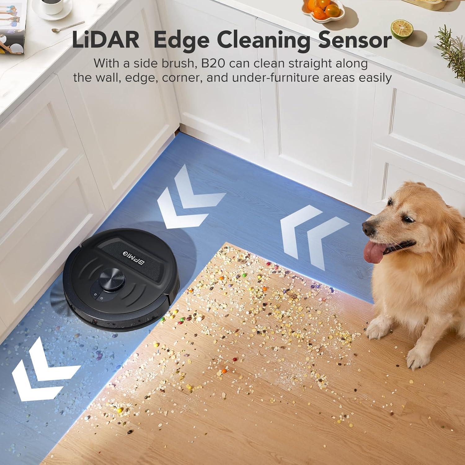 Aspirador Robot BPMIO B20 2 en 1 con Mopa y LiDAR