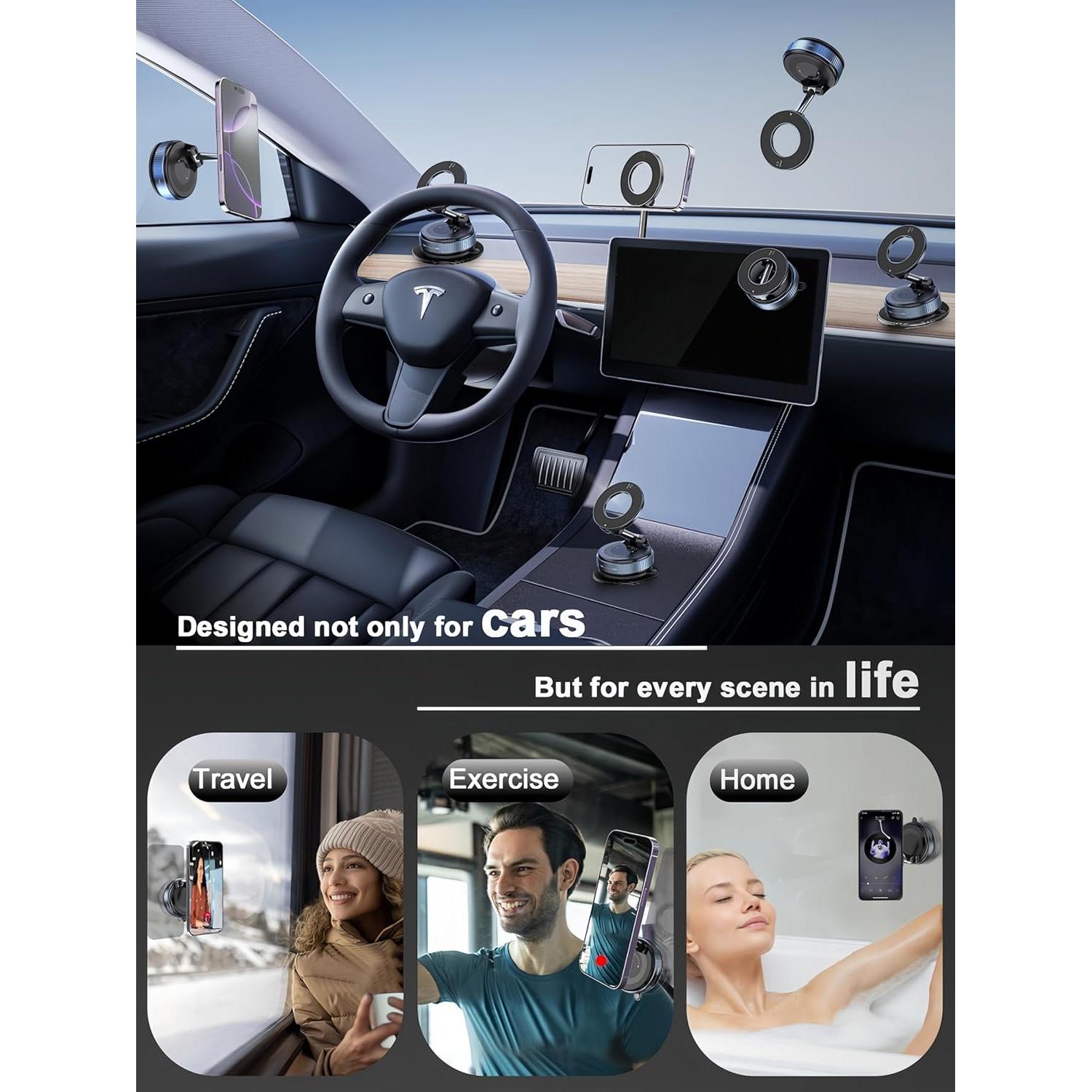 Soporte Magnético para Teléfono 360° Snanlen - Negro