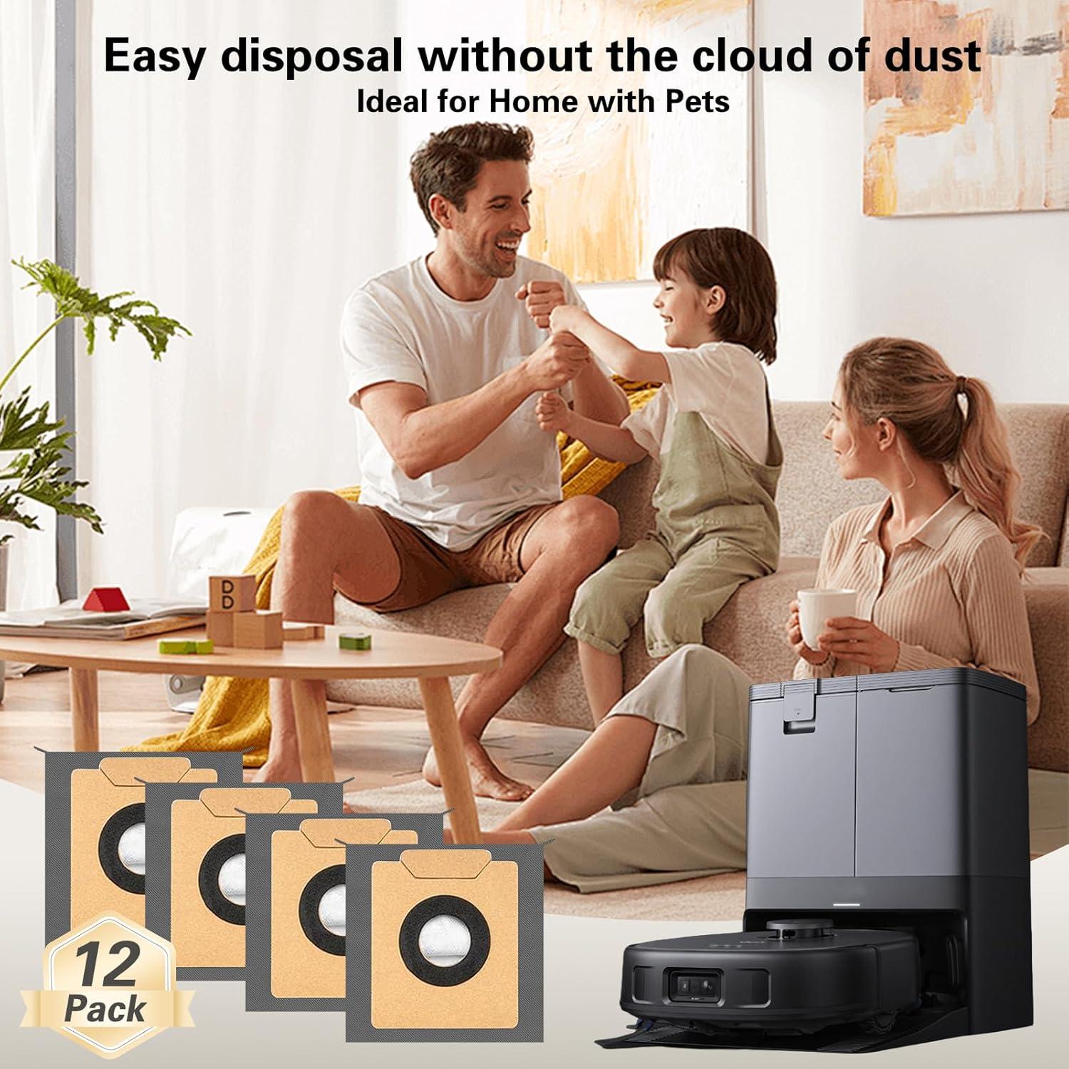 Paquete de 12 bolsas de polvo VIEWALL para Eufy X8 Pro/X10 Pro