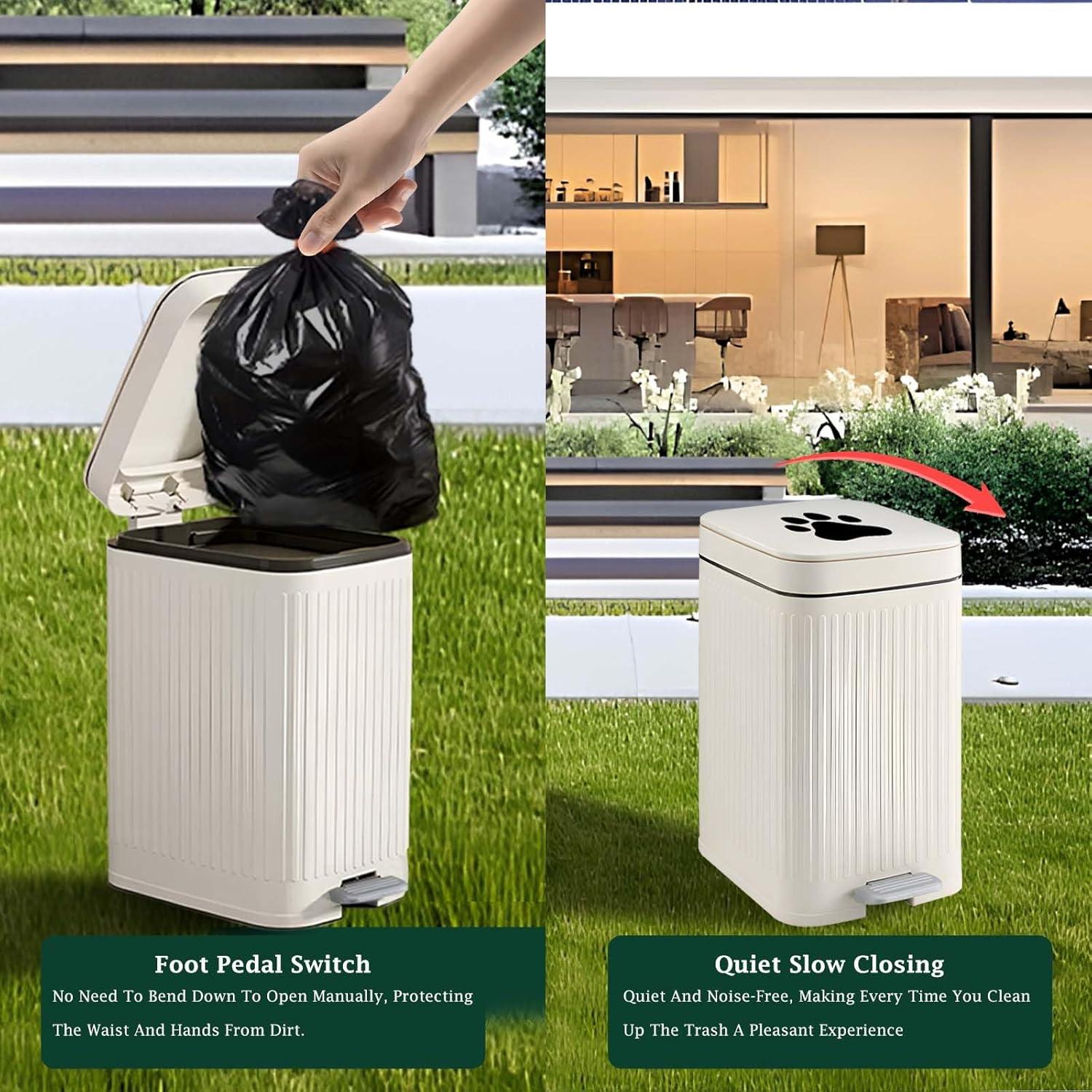 Cubeta de Basura para Excremento de Perro Kopuncare 5L Blanca