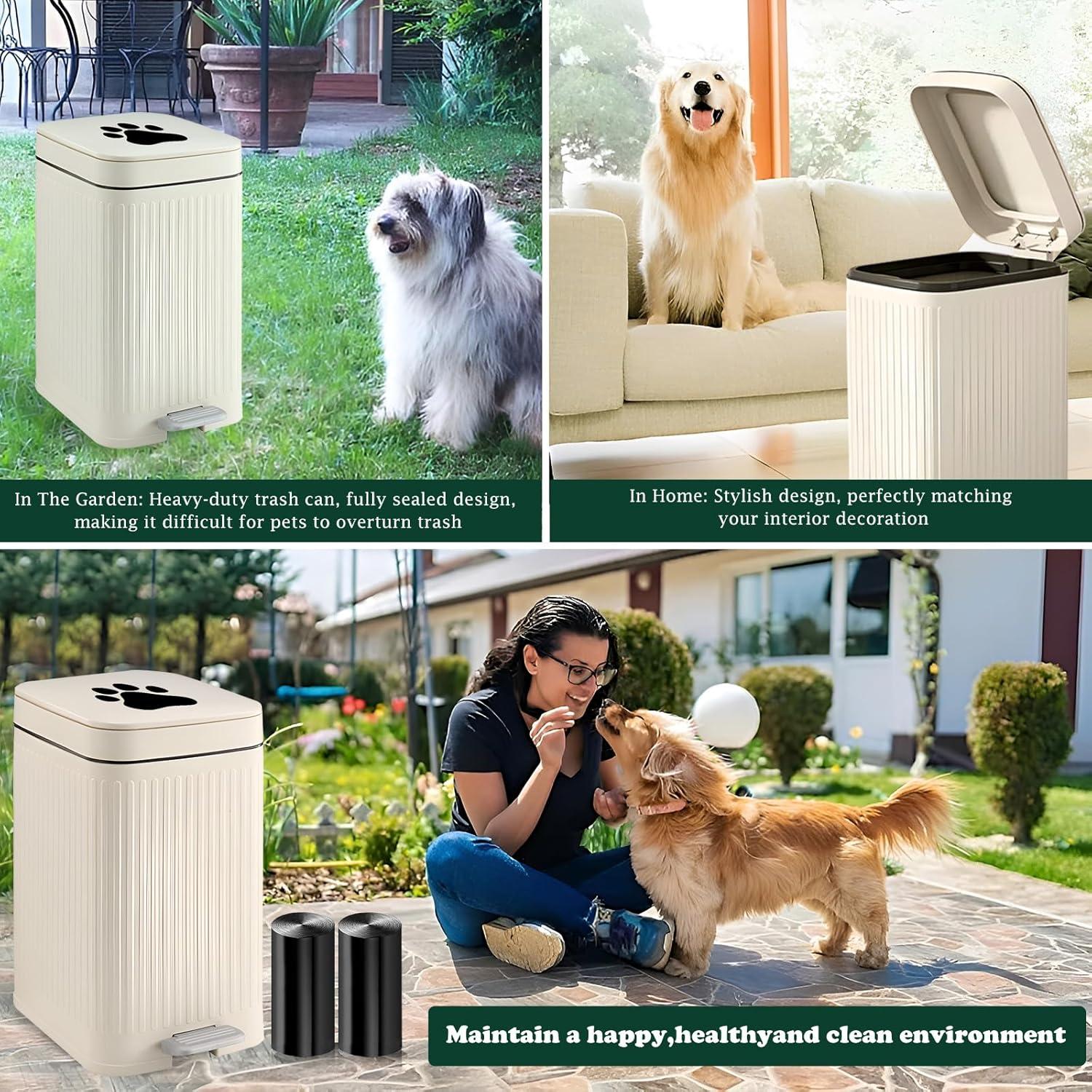 Cubeta de Basura para Excremento de Perro Kopuncare 5L Blanca