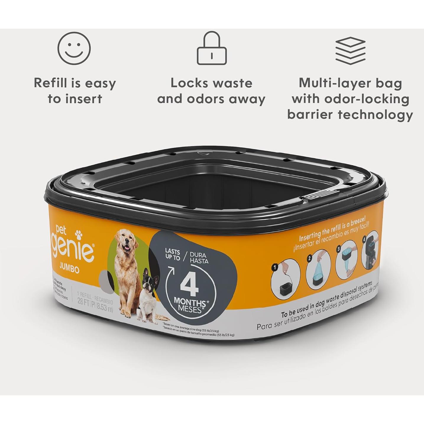 Repuesto Jumbo Pet Genie 1 Paquete Control Olores