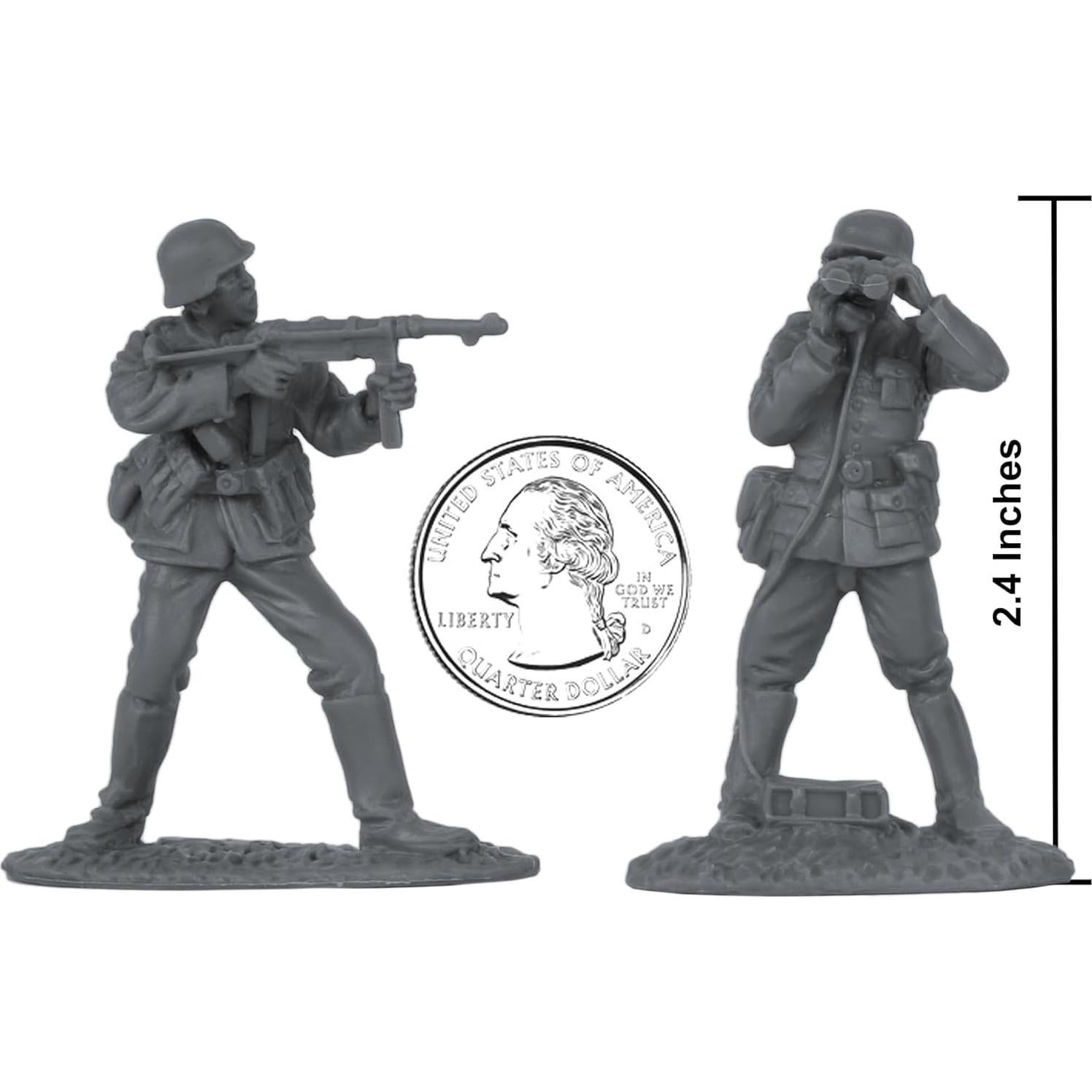 Figuras de Soldados de Plástico BMC WW2 Asalto Alemán 24pc