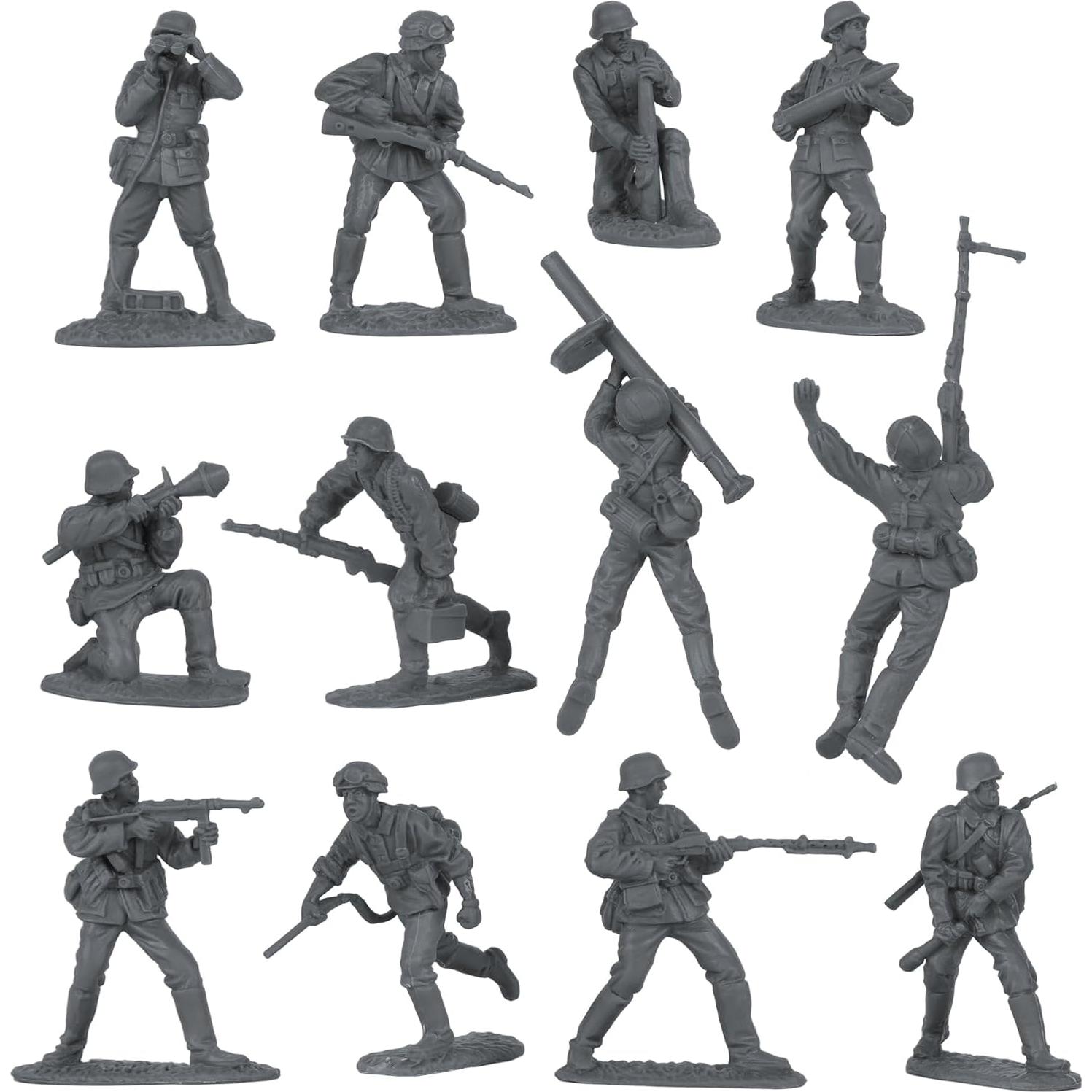 Figuras de Soldados de Plástico BMC WW2 Asalto Alemán 24pc