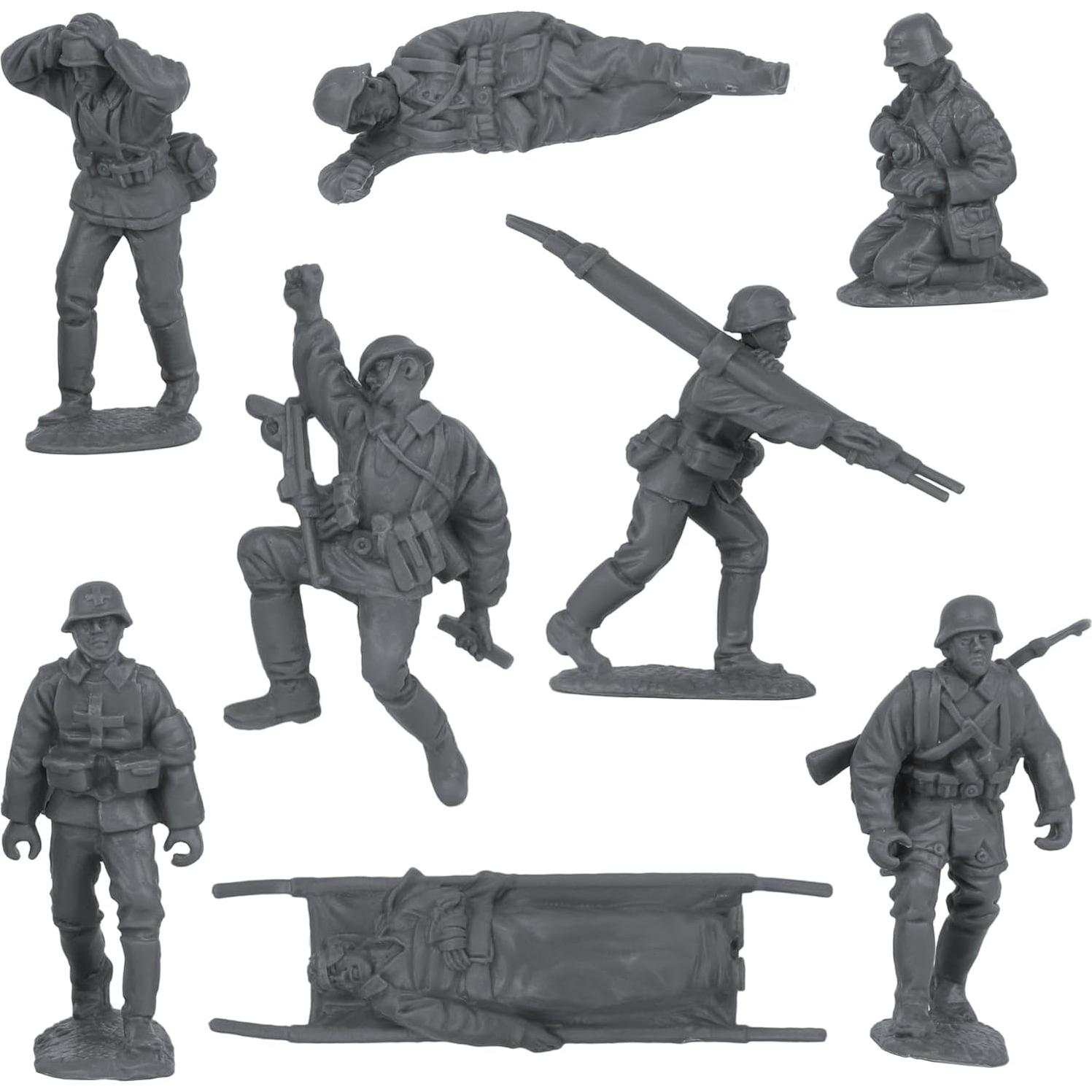 Figuras de Soldados de Plástico BMC WW2 Asalto Alemán 24pc