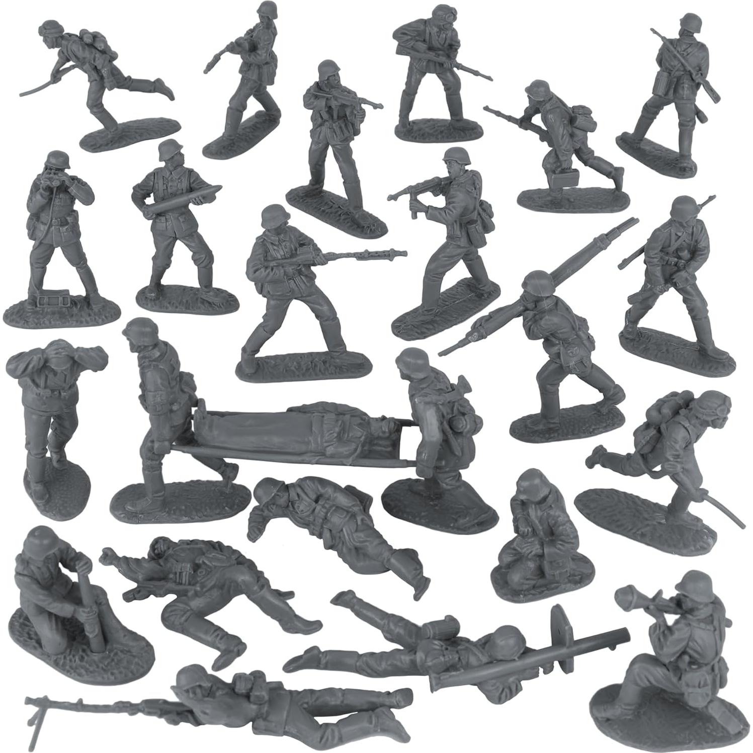 Figuras de Soldados de Plástico BMC WW2 Asalto Alemán 24pc