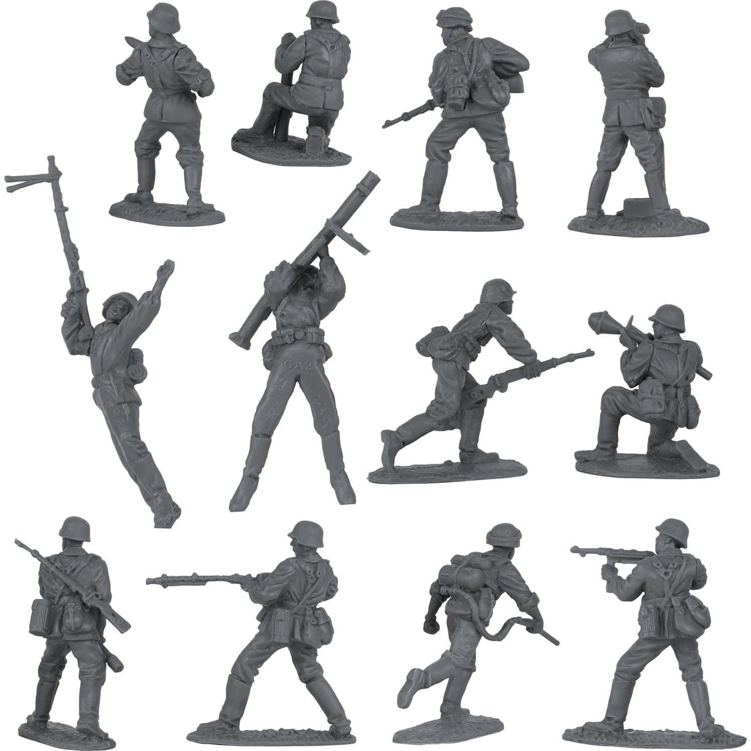 Figuras de Soldados de Plástico BMC WW2 Asalto Alemán 24pc