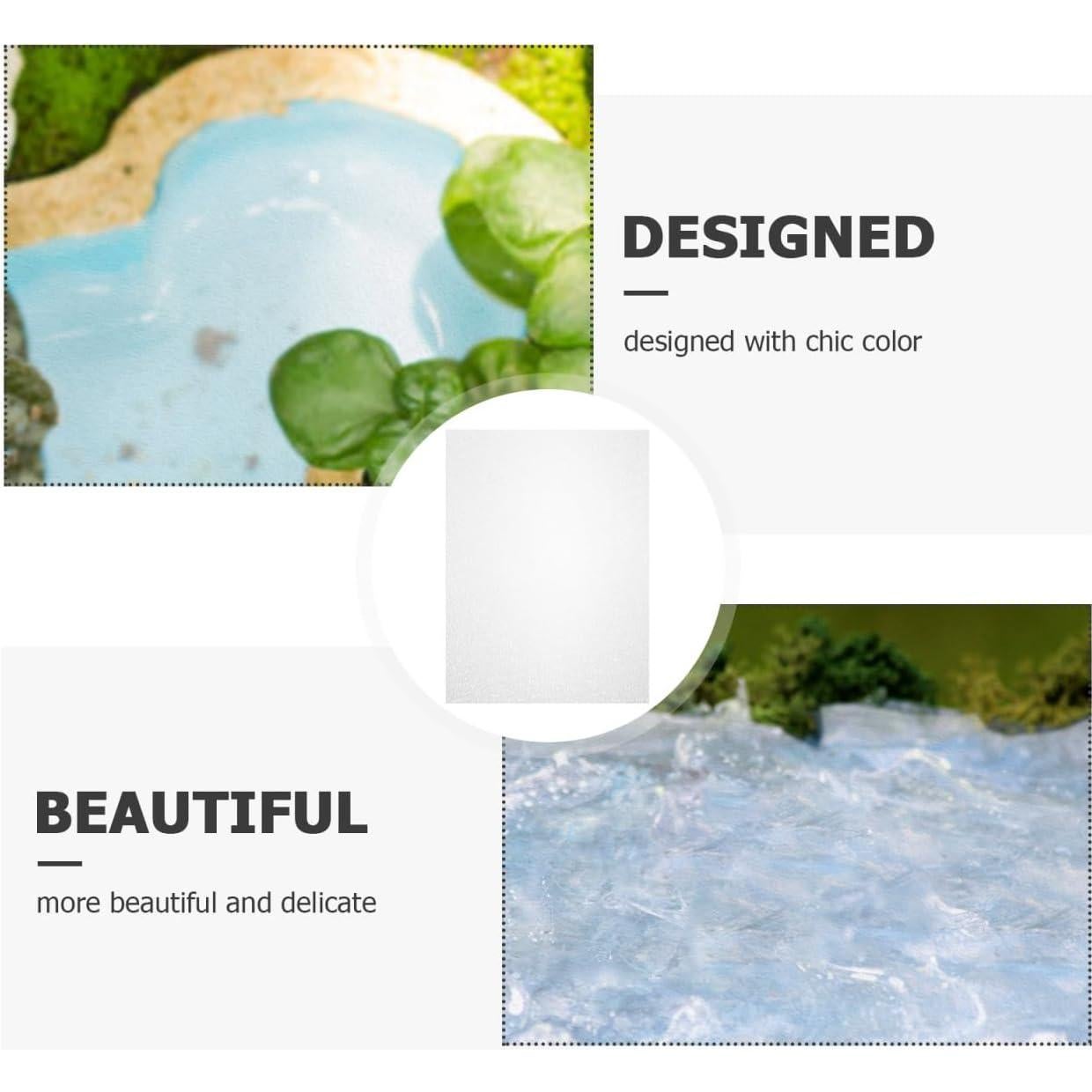 Hojas de Acrílico Simuladas de Agua Tofficu 27x20 cm 6-Pack