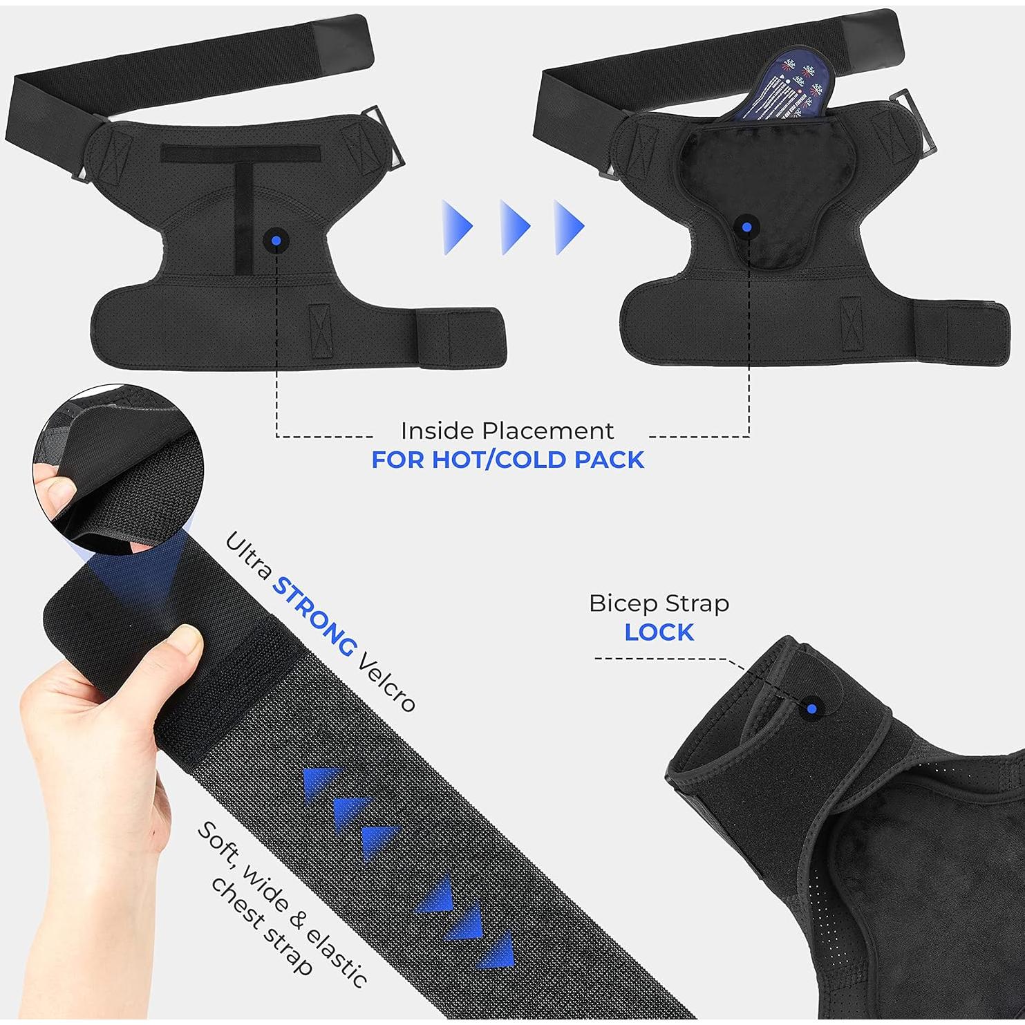 Faja para Hombro POAGL X-Pequeña Negra - Alivio Dolor Manguito Rotador