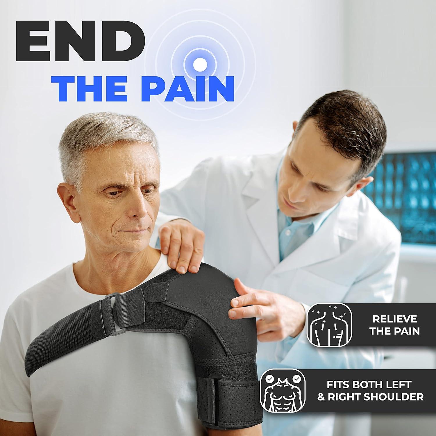 Faja para Hombro POAGL X-Pequeña Negra - Alivio Dolor Manguito Rotador