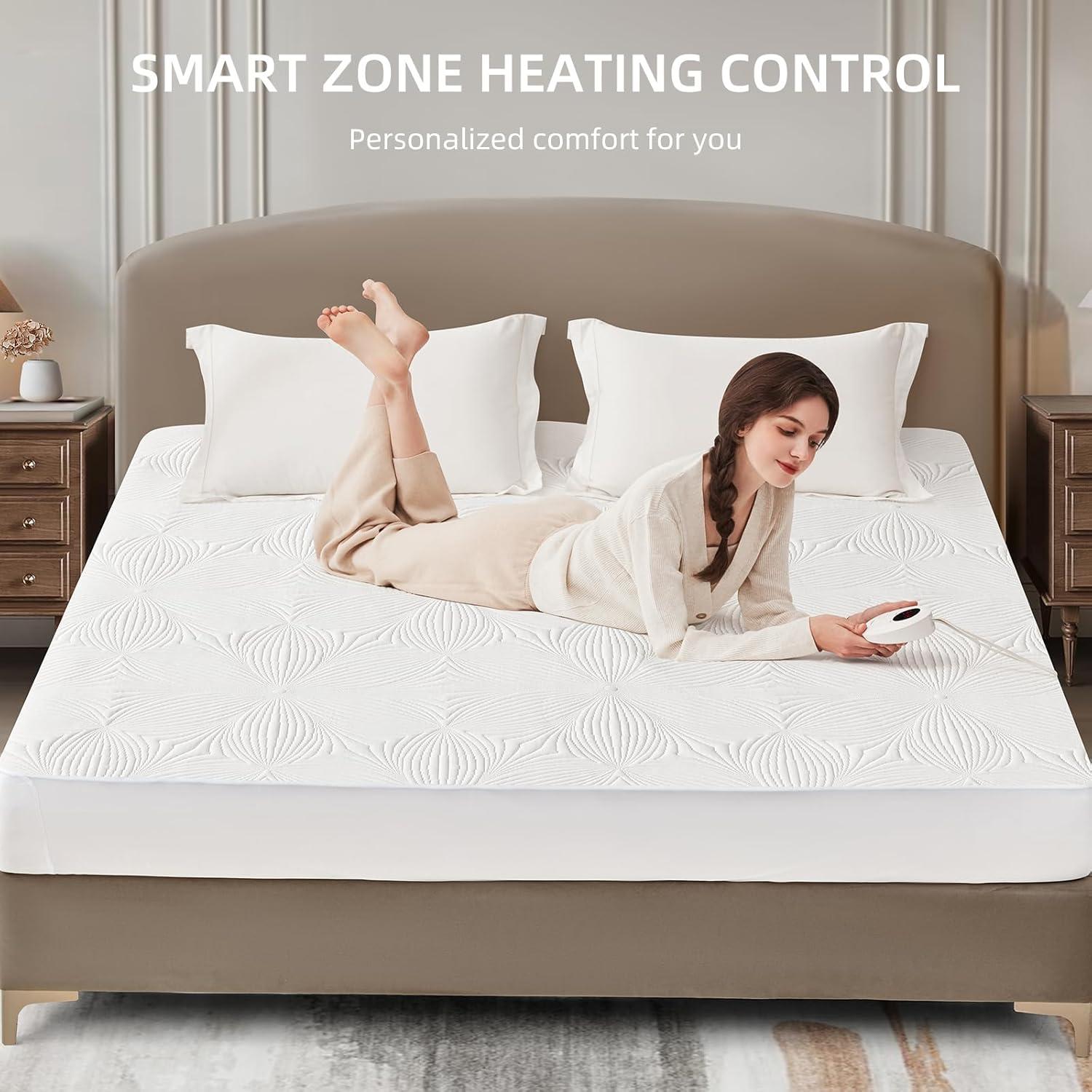 Almohadilla Térmica Bwarm Individual Blanca con 9 Calor y Apagado