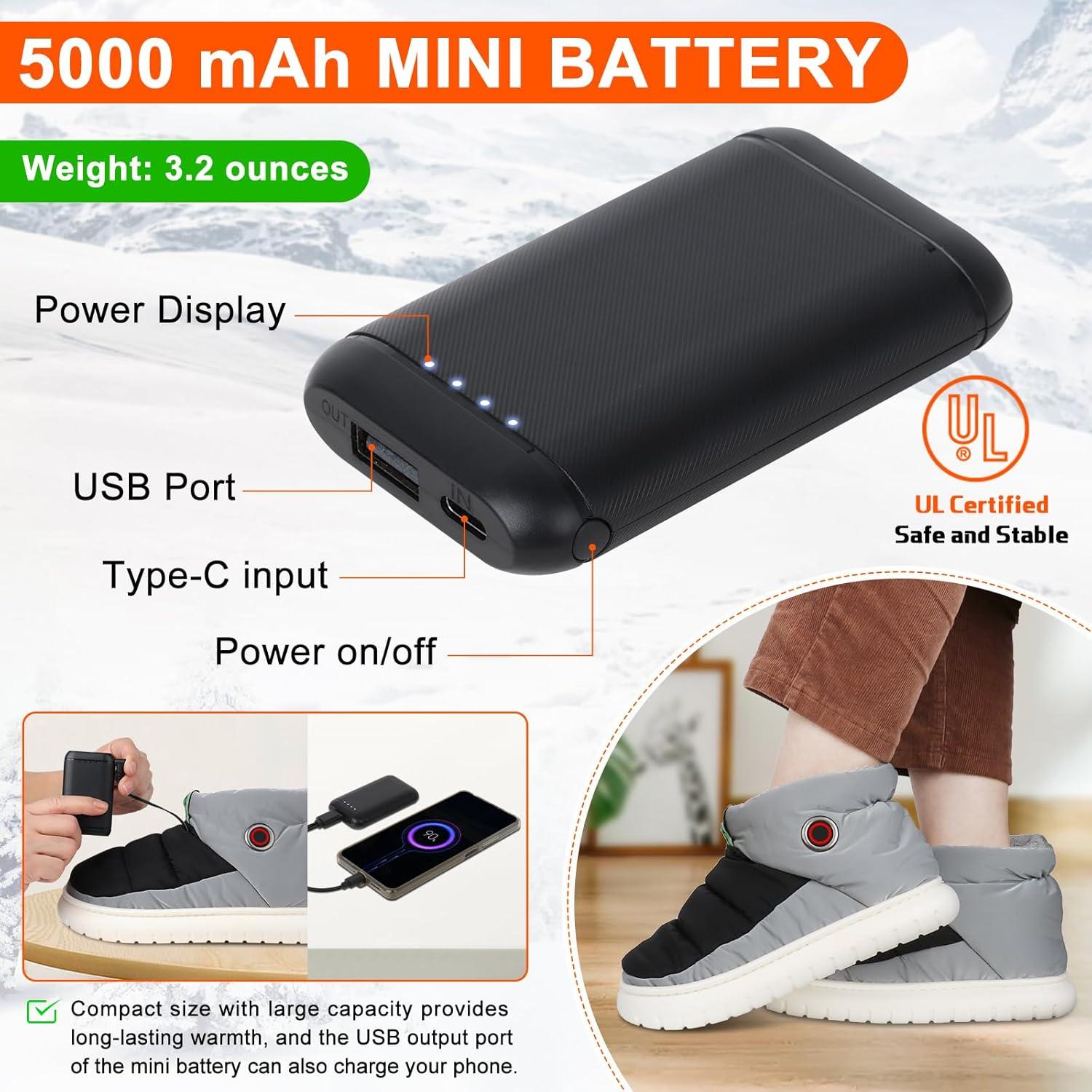 Zapatillas Calentadas Gmayoo Unisex Recargables para Invierno