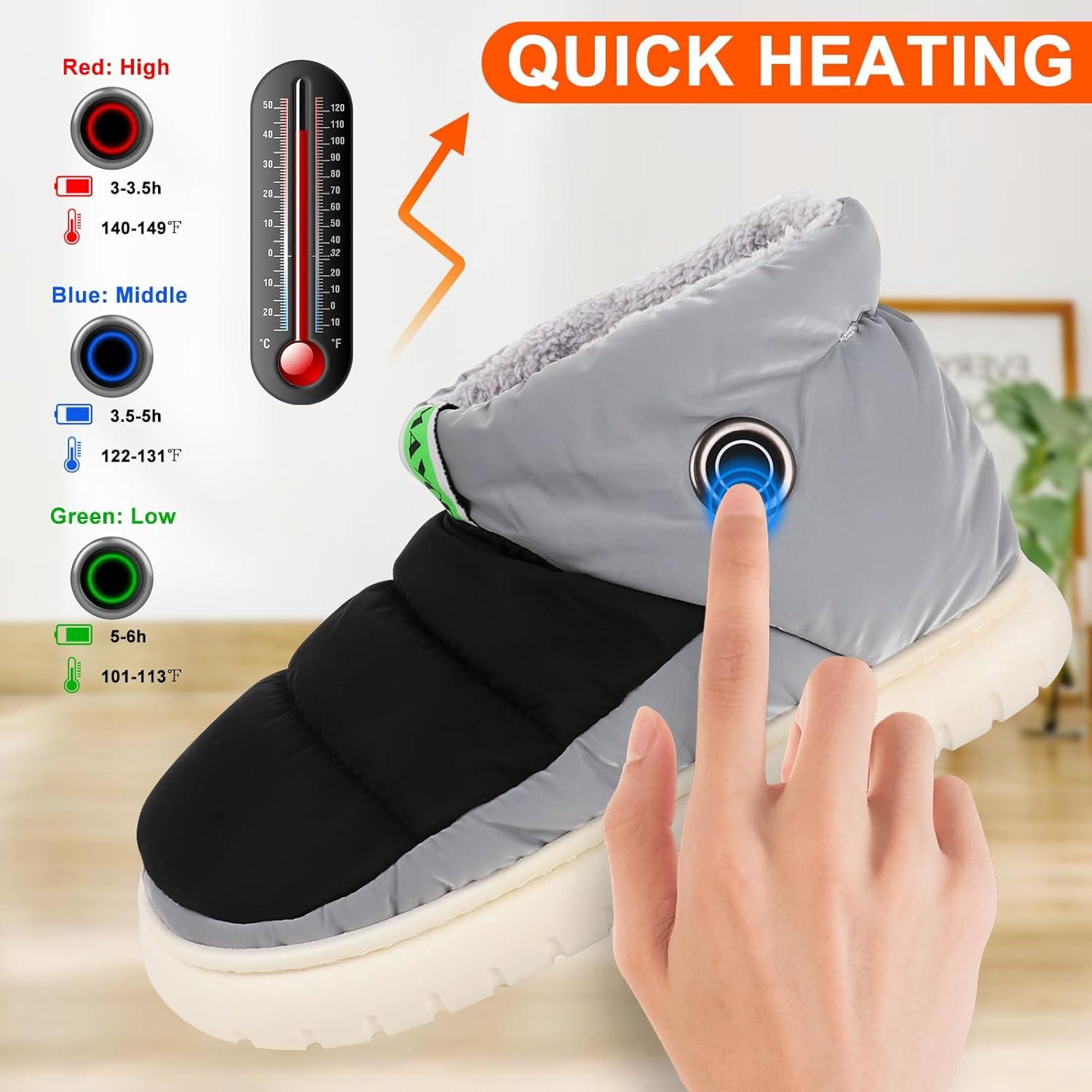 Zapatillas Calentadas Gmayoo Unisex Recargables para Invierno