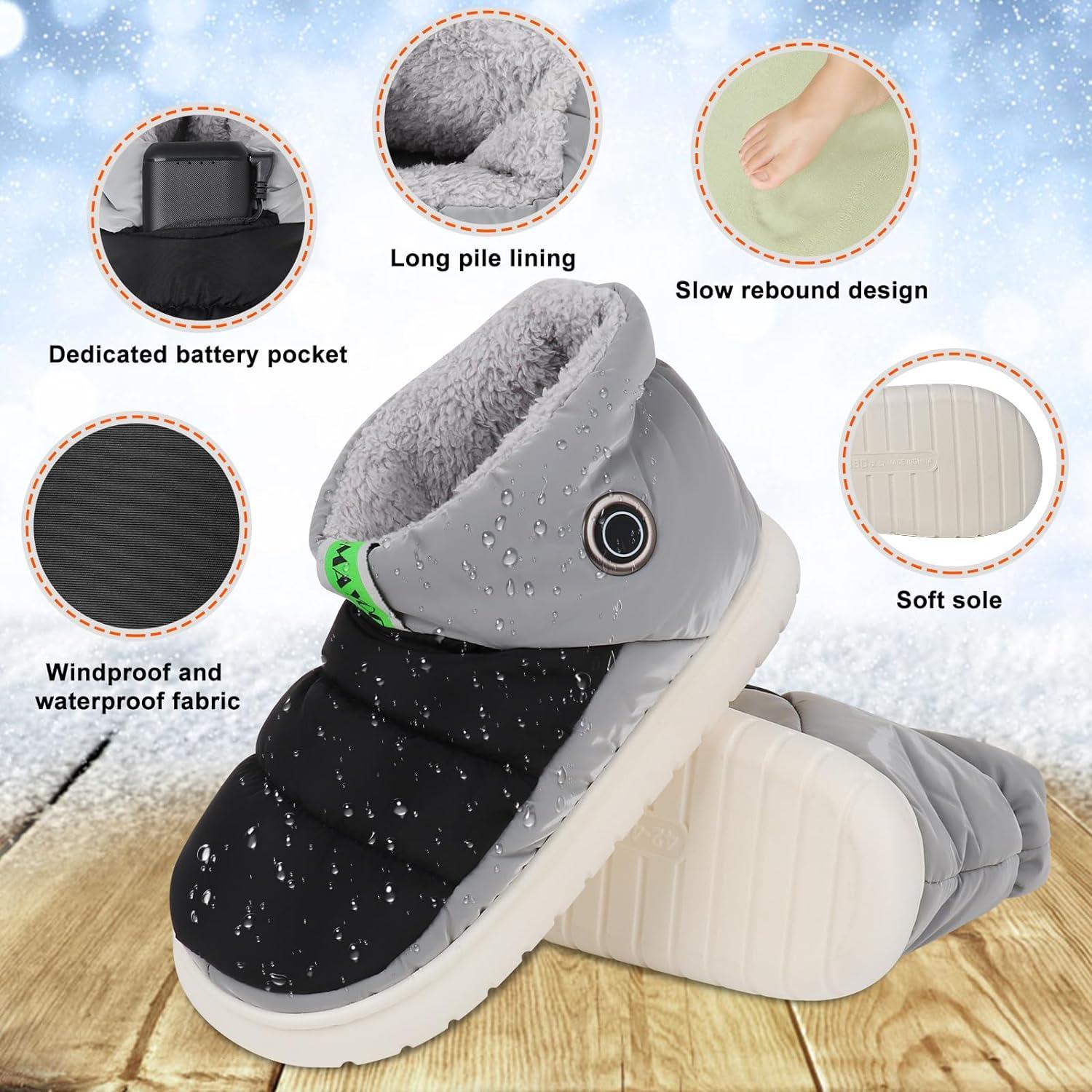 Zapatillas Calentadas Gmayoo Unisex Recargables para Invierno