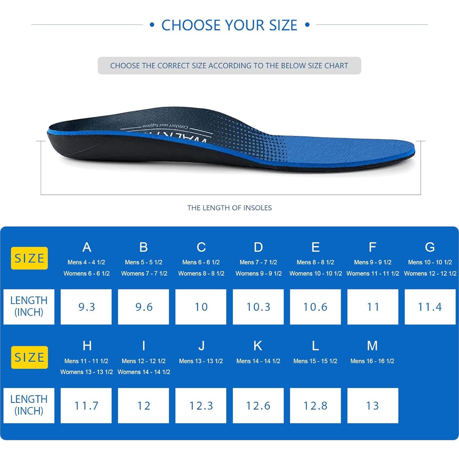 Plantillas Ortopédicas WALKHERO para Fascitis Plantar - Azul