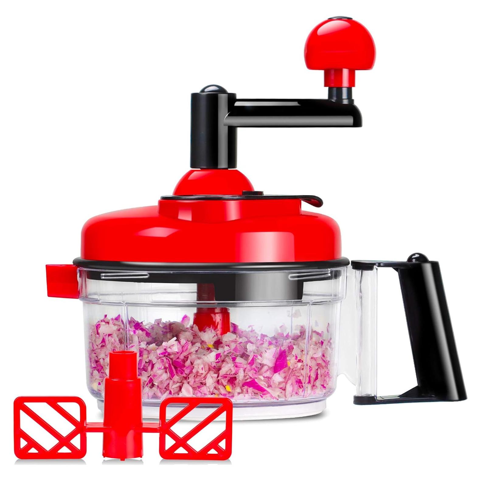 Picador Manual Cambom 1200ml Acero Inoxidable Rojo