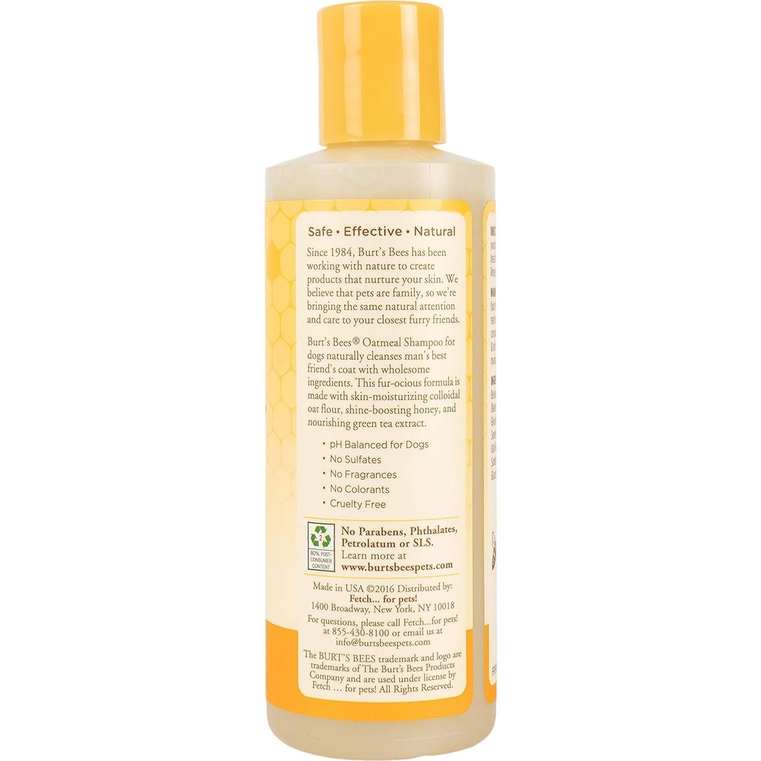 Champú de Avena Burt's Bees para Perros 118 ml - Suave y Natural