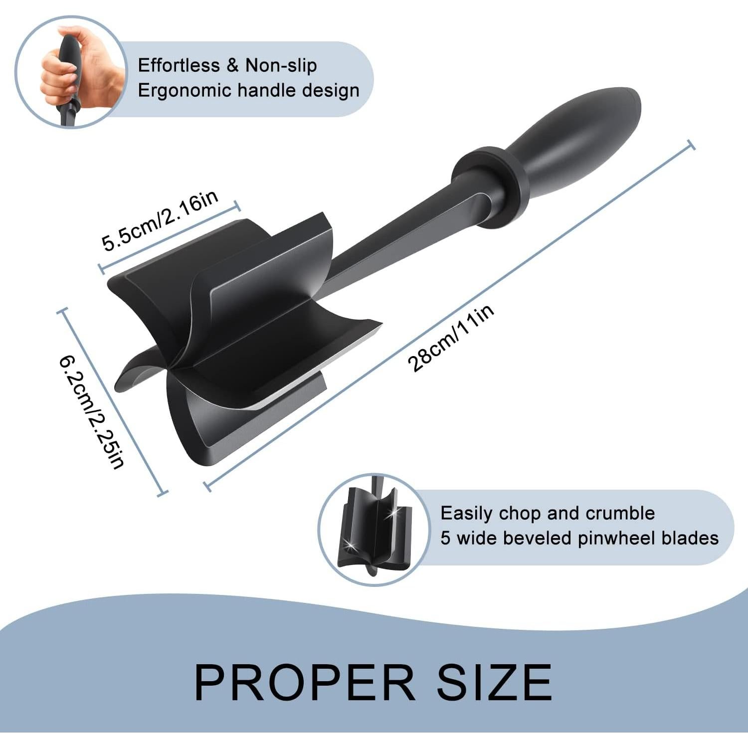 Picador de Carne TMEDW 5 Cuchillas Nylon Antiadherente