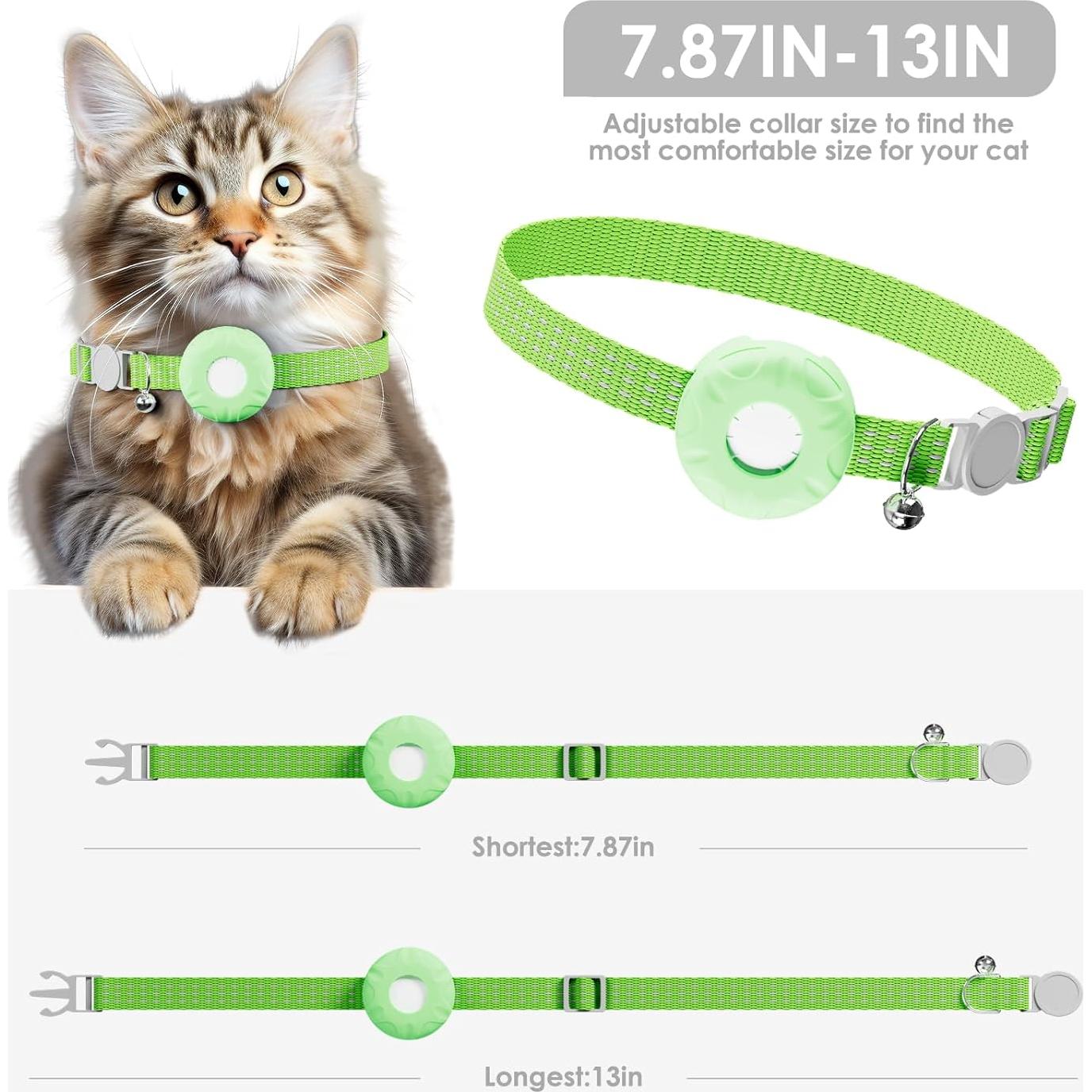 Rastreador GPS para Gatos HONGTOP, Collar Verde, Sin Cuota Mensual