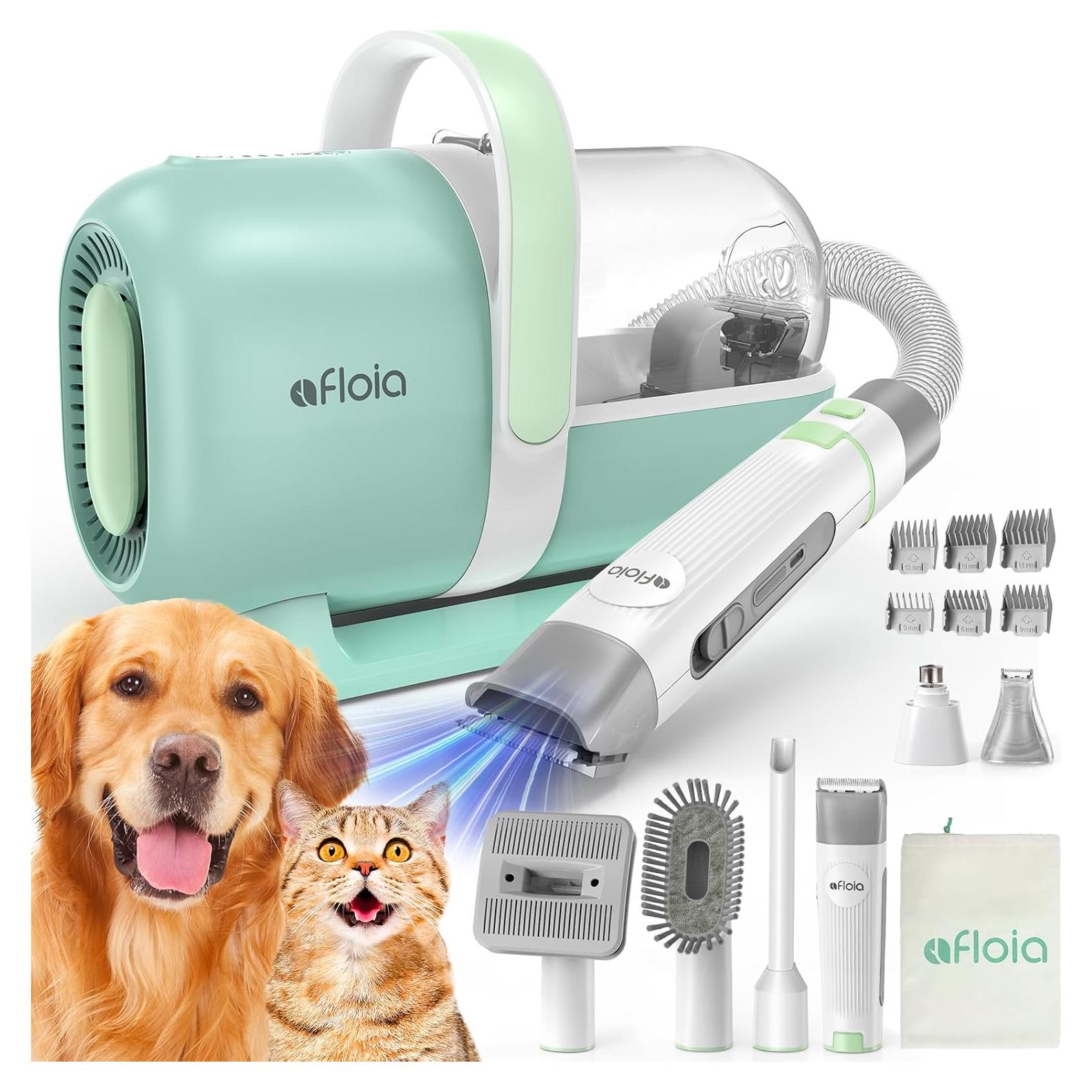 Kit de Aseo para Perros Afloia 6 en 1, Aspiradora Silenciosa