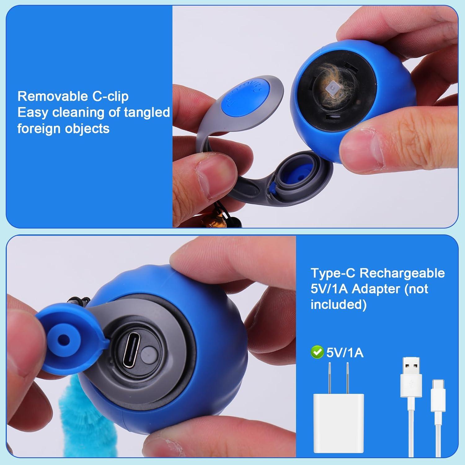 Juguete Interactivo para Gatos BABORUI Bola Azul Recargable