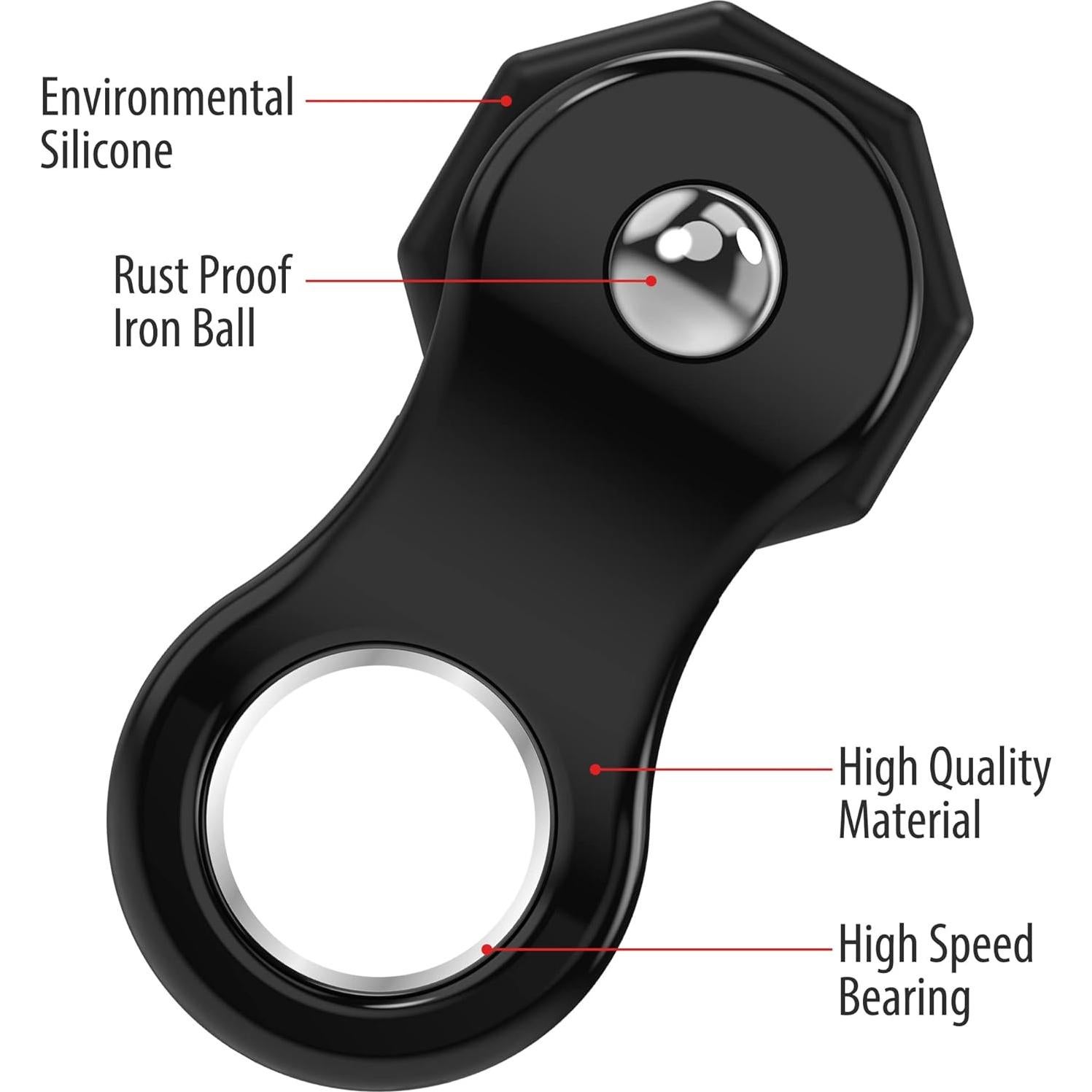 Juguete Antiestrés Yolscue Negro para Adultos y Niños