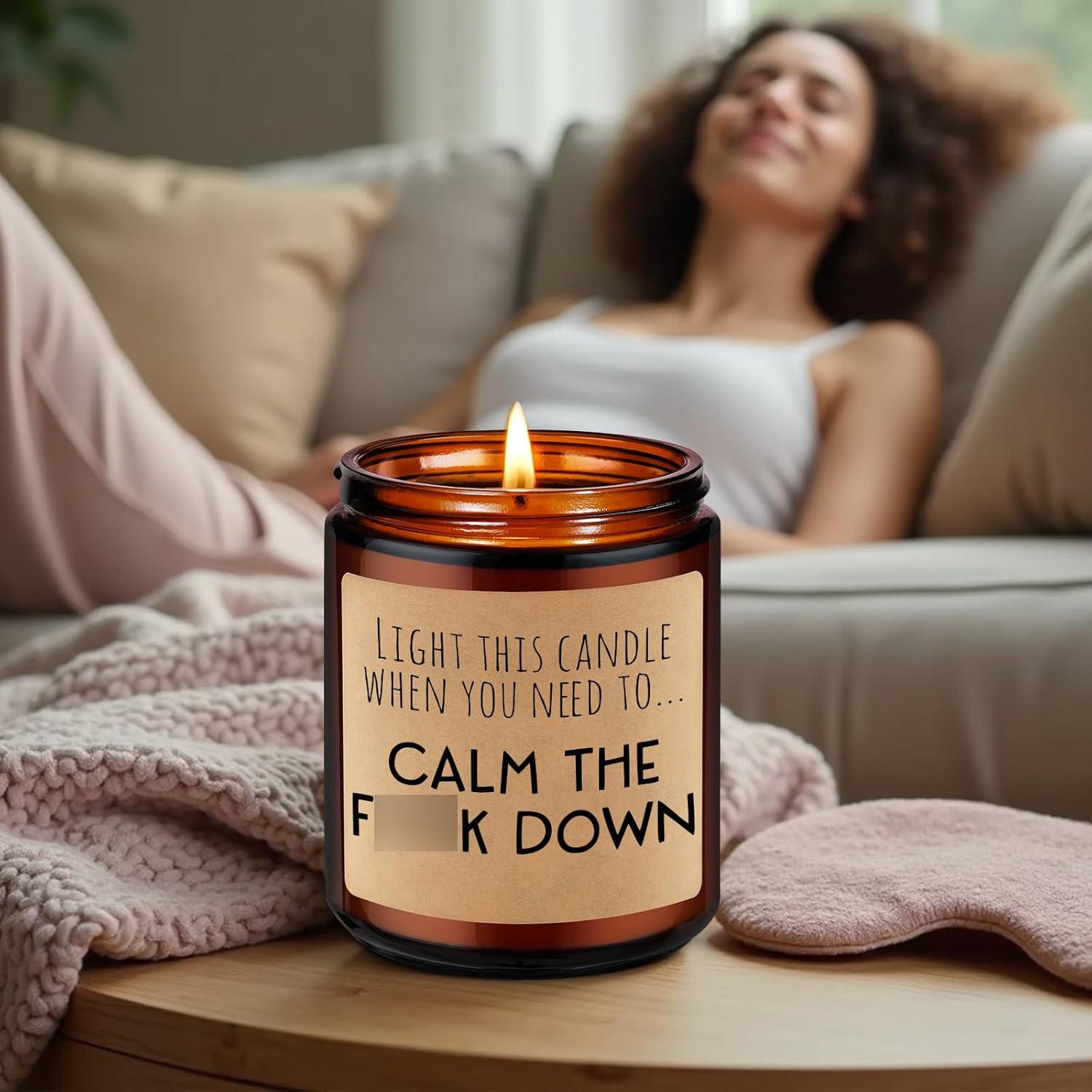 Vela Aromática Calmante Miracu 9oz Lavanda y Cedro