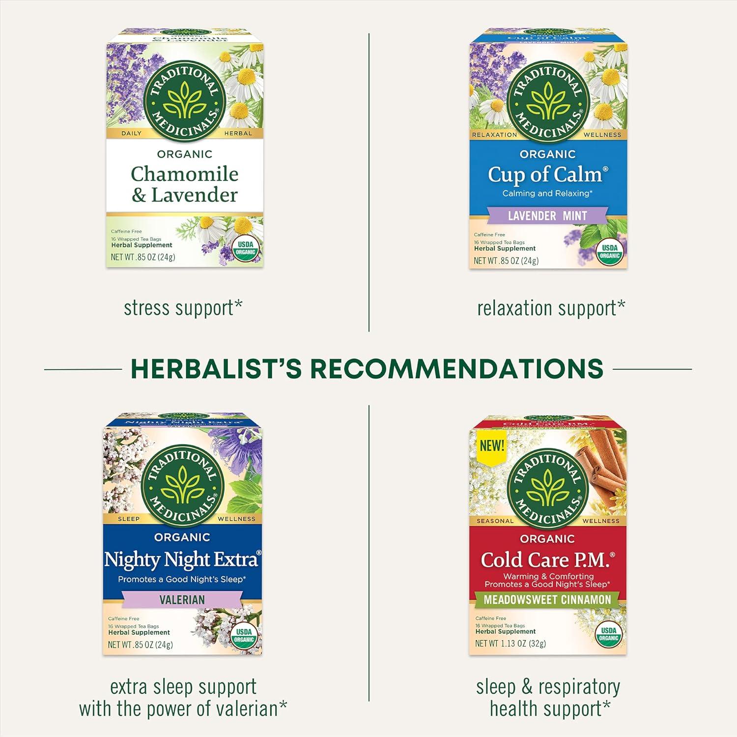 Té Orgánico Nighty Night Traditional Medicinals 16 Bolsitas