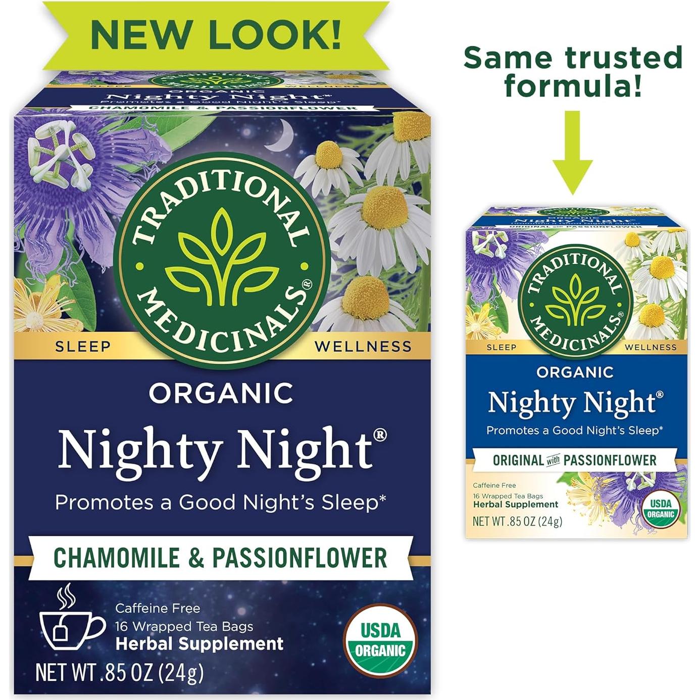 Té Orgánico Nighty Night Traditional Medicinals 16 Bolsitas