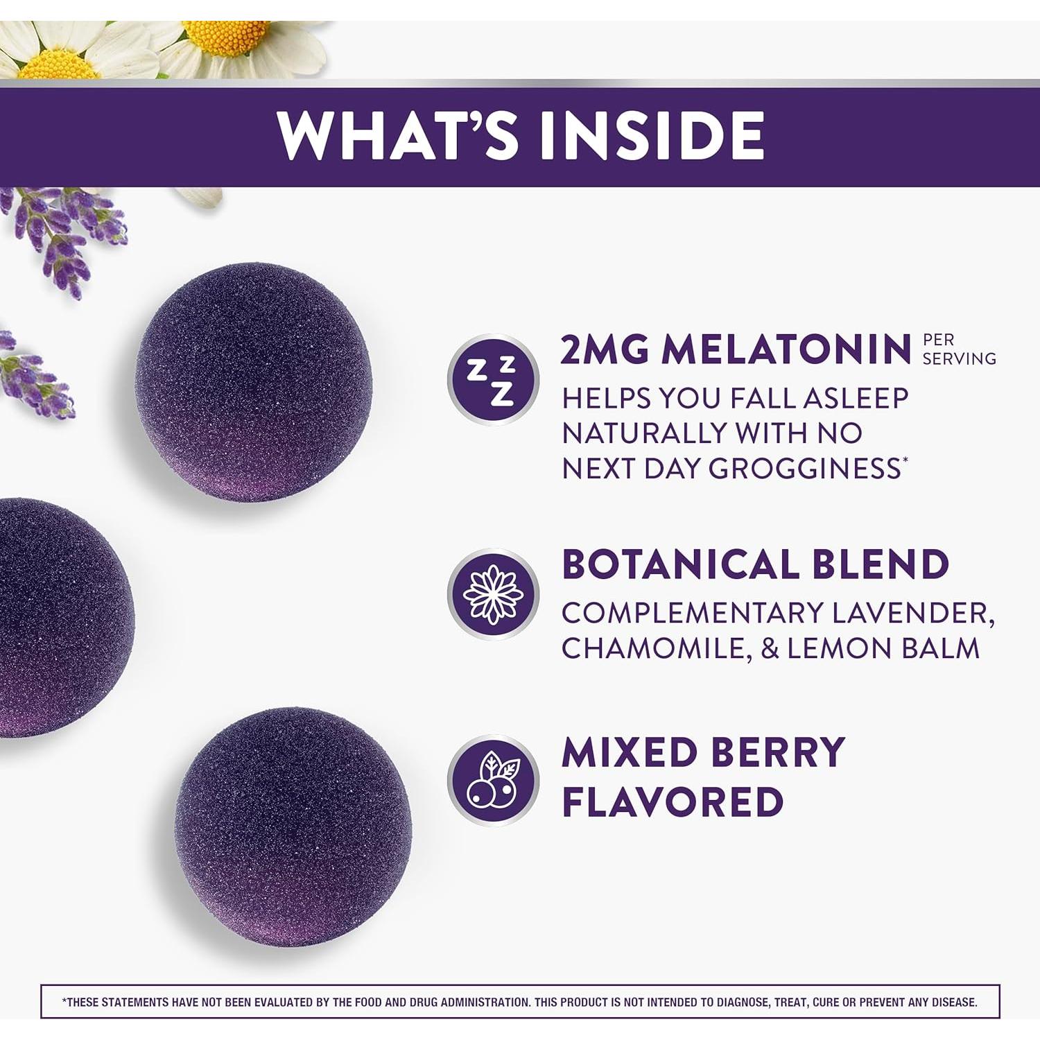 Gominolas de Melatonina ZzzQuil PURE Zzzs 2mg 72 Unidades