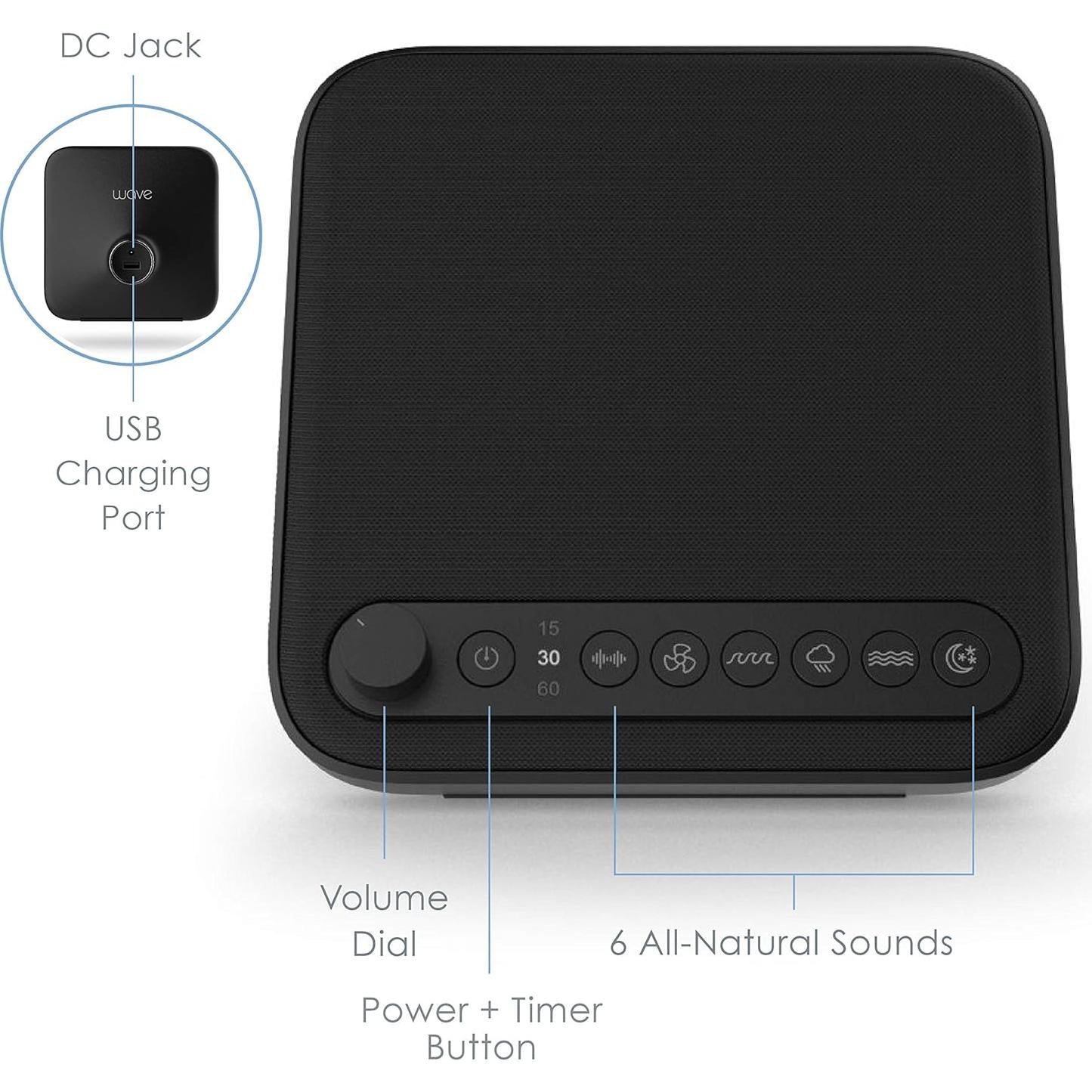 Máquina de Sonido para Sueño Pure Enrichment 6 Sonidos Naturales