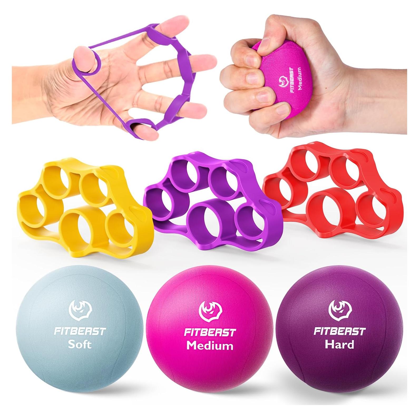 Kit de Terapia de Mano FitBeast - 6 Piezas para Rehabilitación