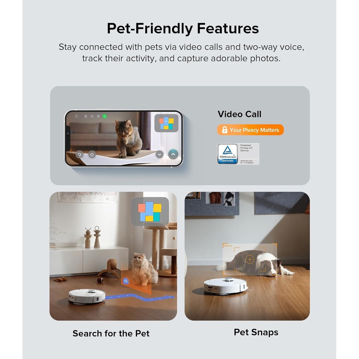 roborock Qrevo Edge Robot Vacuum and Mop, 18,500Pa Suction, Zero-Tangling, AdaptiLift Chassis, Al Obstacle Recognition, Hot Water Mop Washing & Dock Self Cleaning, Corner to Edge Deep Cleaning