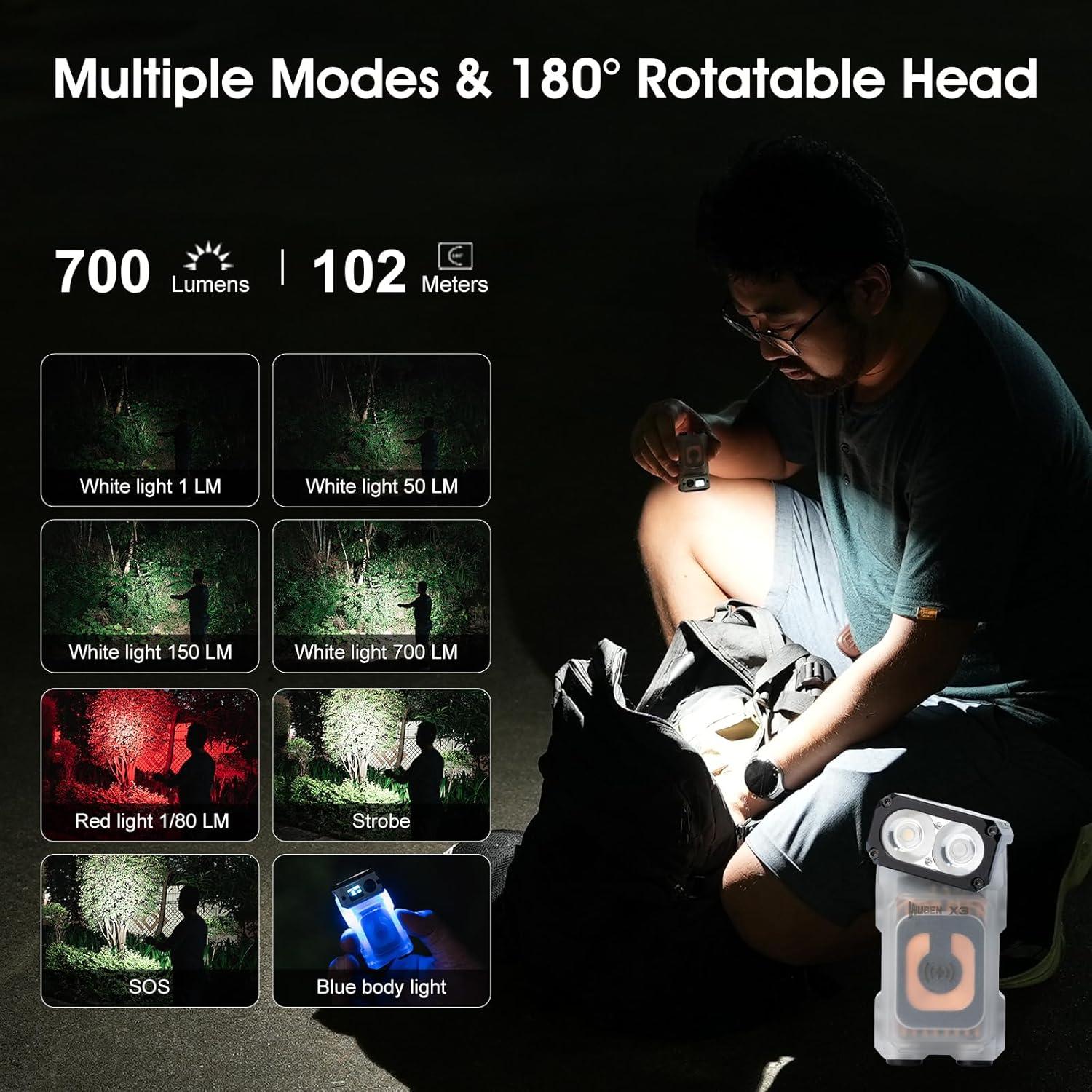 Linterna Mini WUBEN X3 700 Lúmenes Recargable IP65