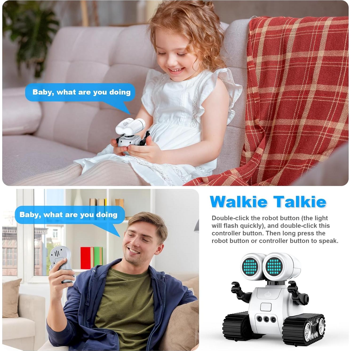 Robot Juguete Hamourd Pro con Walkie-Talkie y Detección de Gestos