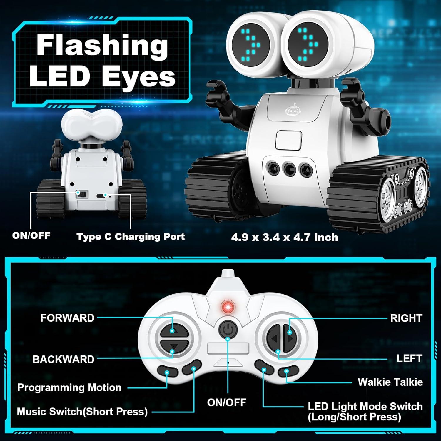 Robot Juguete Hamourd Pro con Walkie-Talkie y Detección de Gestos