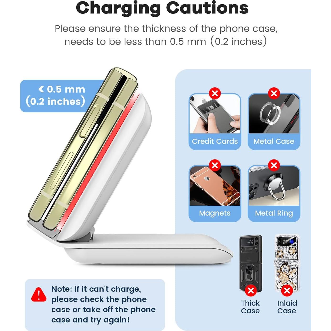 Estación de Carga Inalámbrica Samsung X7 - 15W Plegable Blanco
