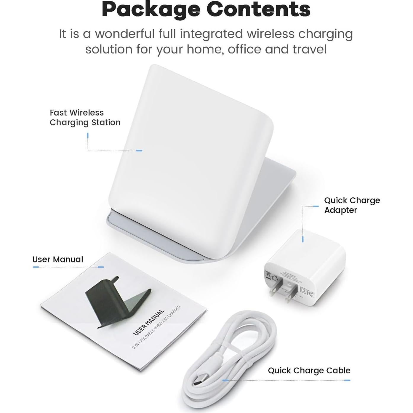 Estación de Carga Inalámbrica Samsung X7 - 15W Plegable Blanco