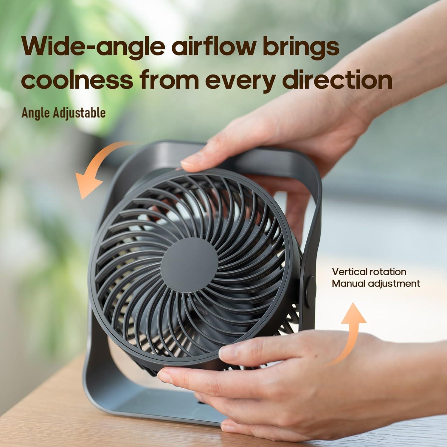 Ventilador de Escritorio Portátil Rican 6" Ultra Silencioso 4 Velocidades