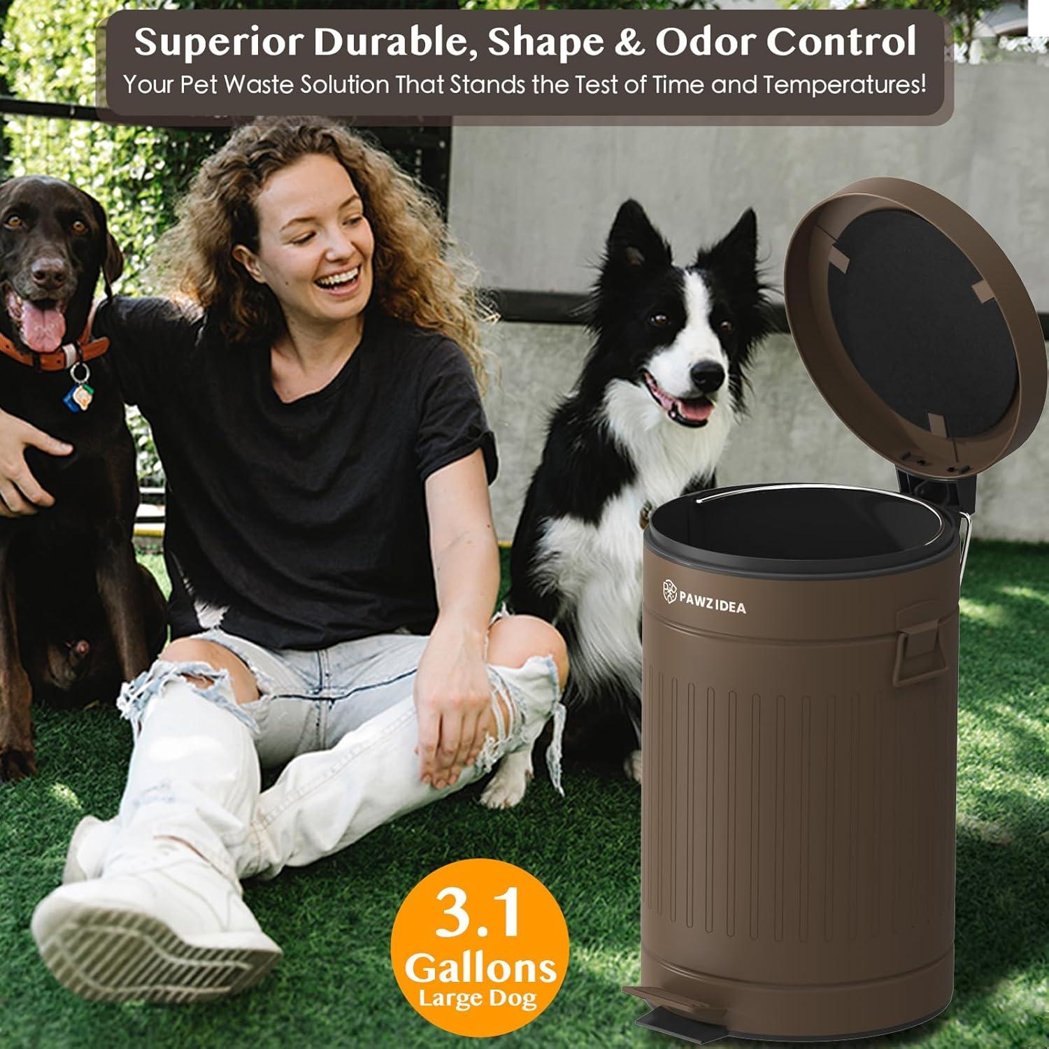 Cubo de Basura PAWZIDEA 11.6L para Excremento de Perro