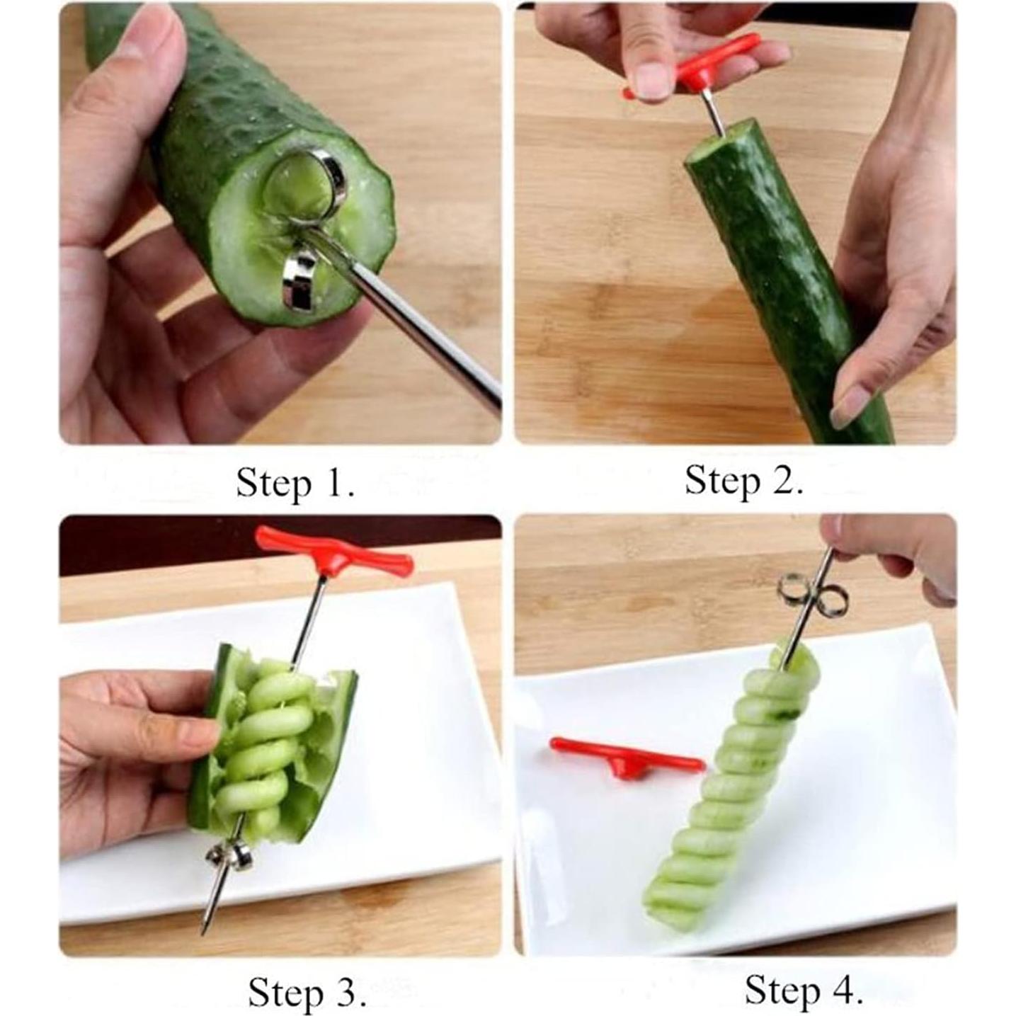 Cuchillo Espiral MEETCUTE de Acero Inoxidable 16.5 cm