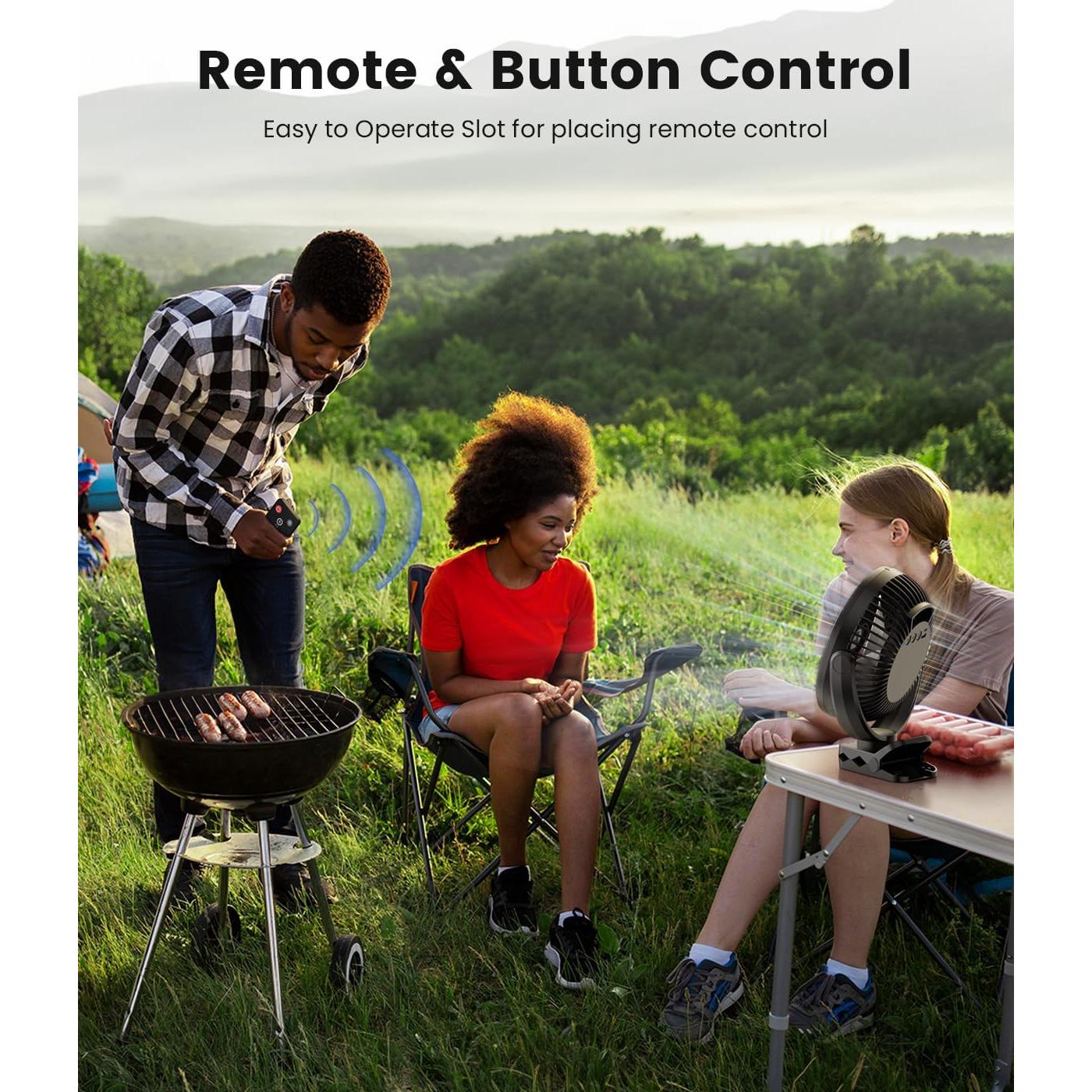 Ventilador Clip Korbot 20 cm Recargable 12000mAh 3 Velocidades