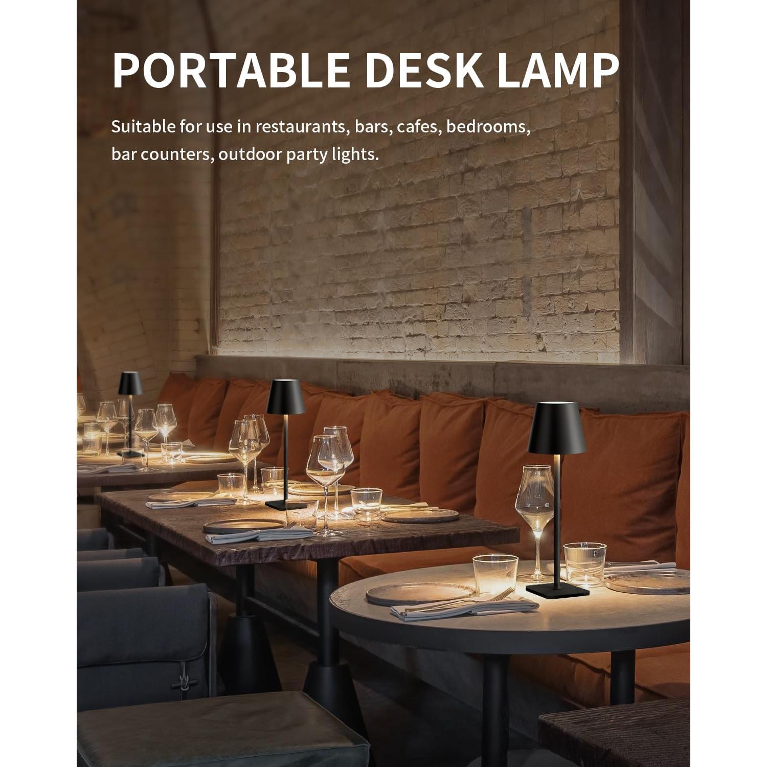 Lámpara de Mesa Inalámbrica KDG LED 5000mAh Regulable 3 Colores