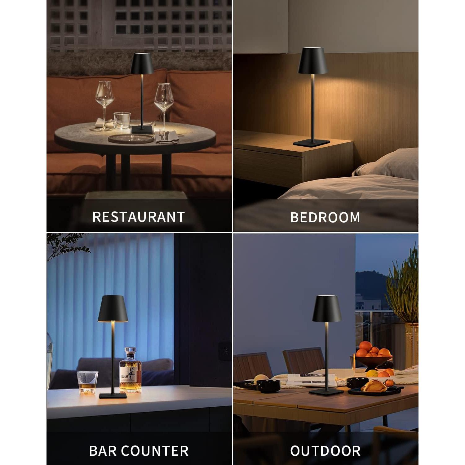 Lámpara de Mesa Inalámbrica KDG LED 5000mAh Regulable 3 Colores