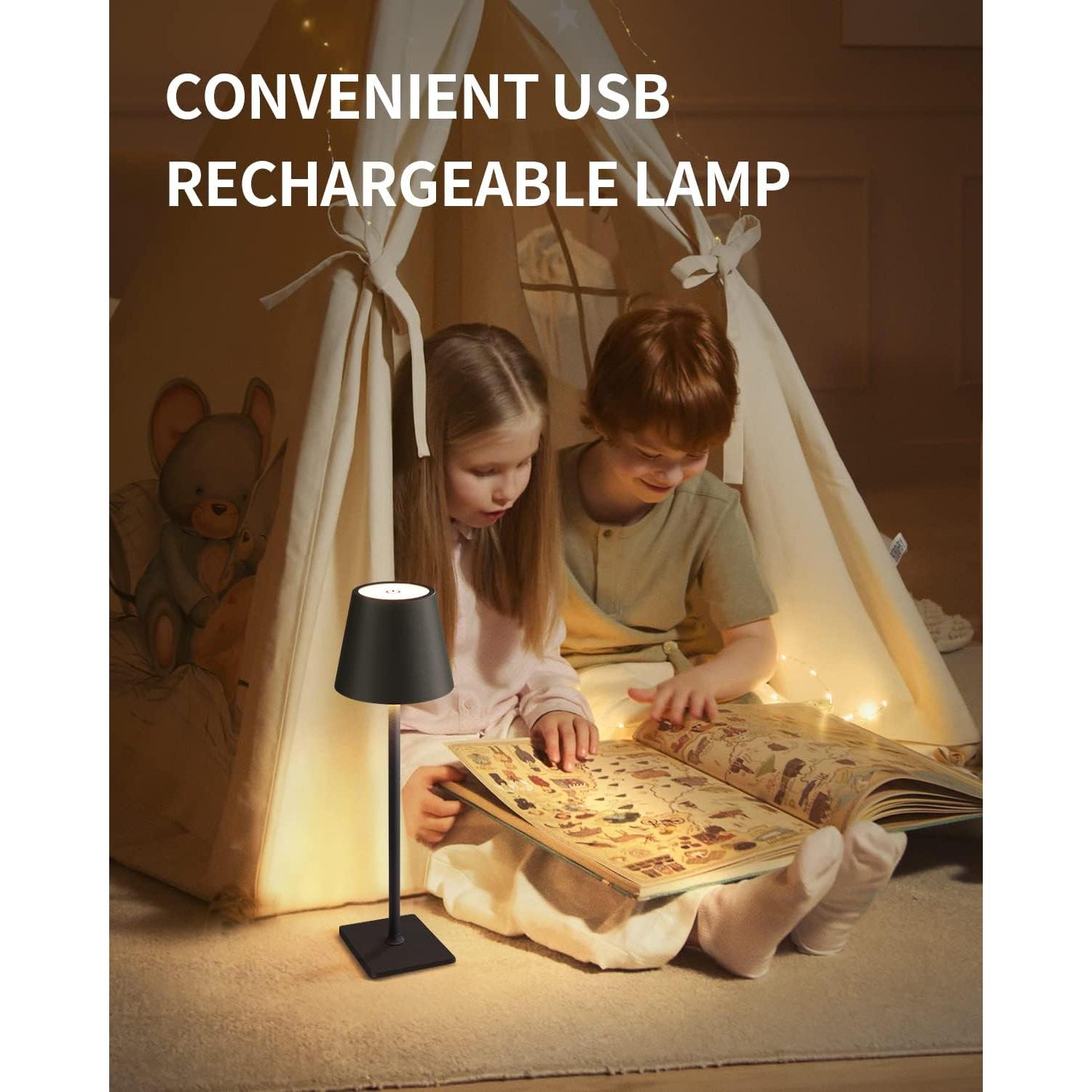 Lámpara de Mesa Inalámbrica KDG LED 5000mAh Regulable 3 Colores