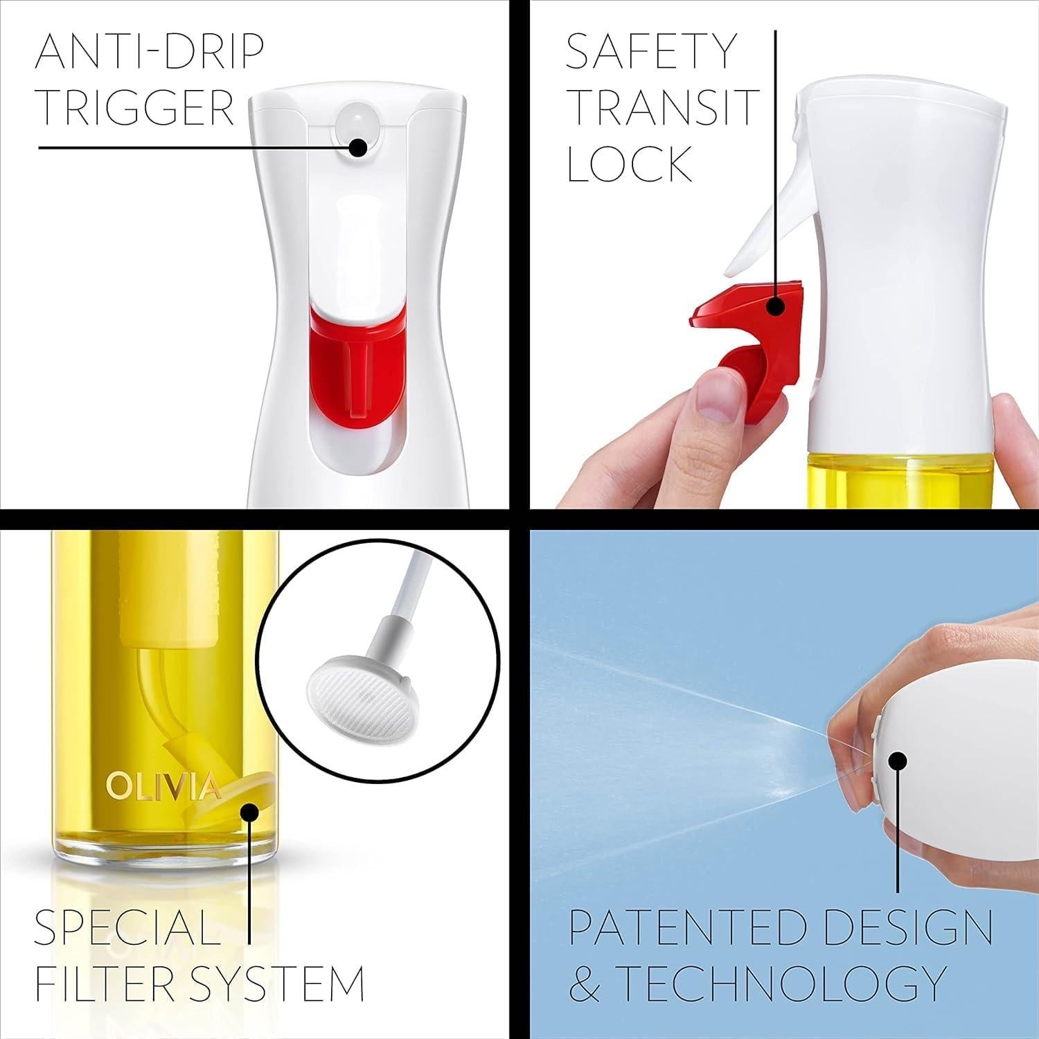 Pulverizador de Aceite FLAIROSOL 130ml Vidrio Dorado