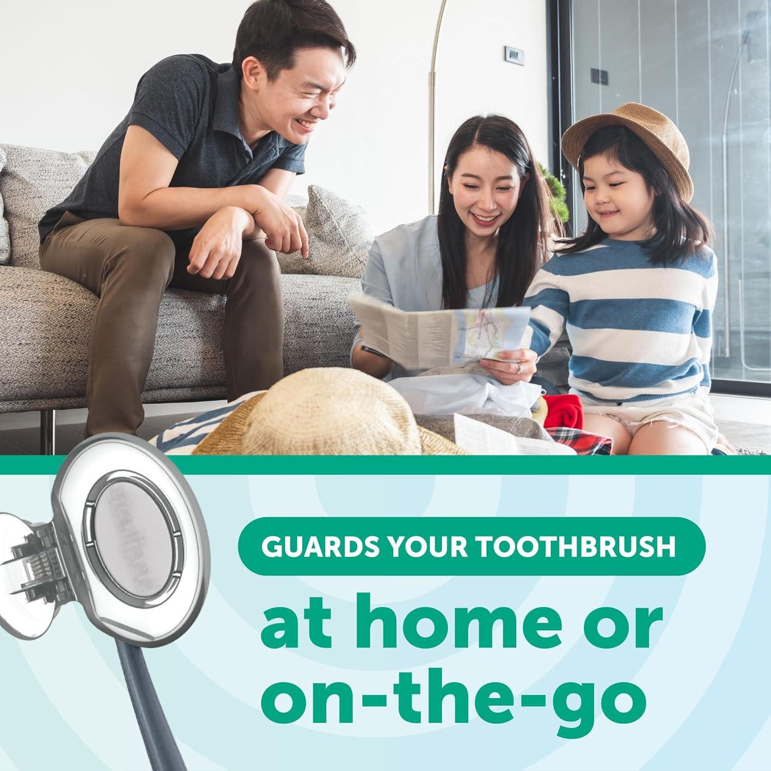 Protector de Cepillo de Dientes Steripod Verde Plata 2 Unidades